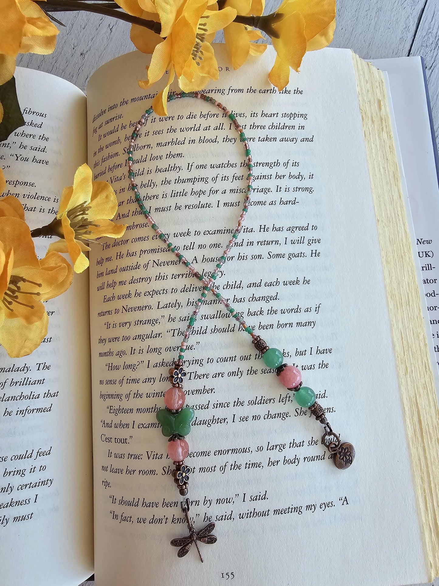 Pollinator Reader Gift, Butterfly Dragonfly Bookmark