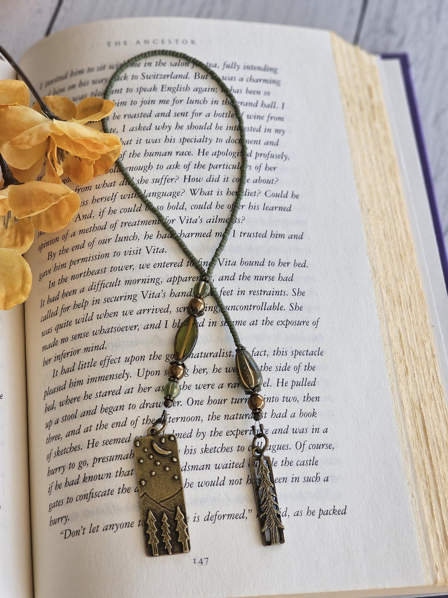 Mountain Forest Theme Bookmark, Nature Lover and Reader Gift