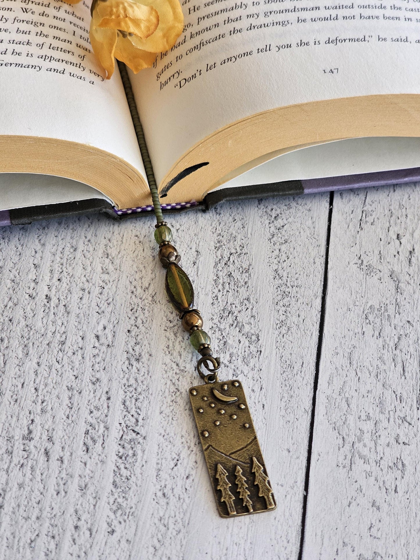 Mountain Forest Theme Bookmark, Nature Lover and Reader Gift