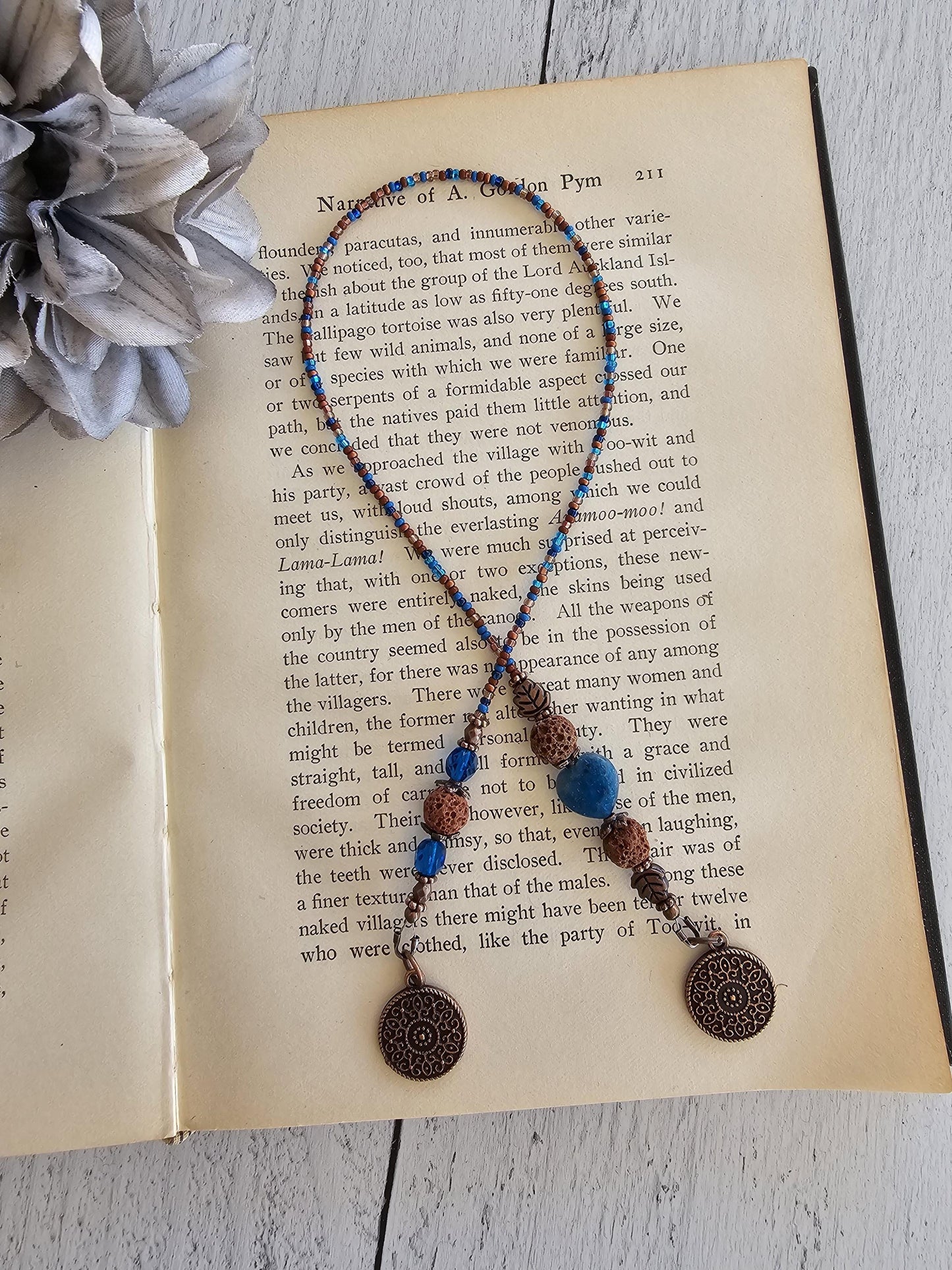 Apatite Heart Bookmark, Gemstone Gift