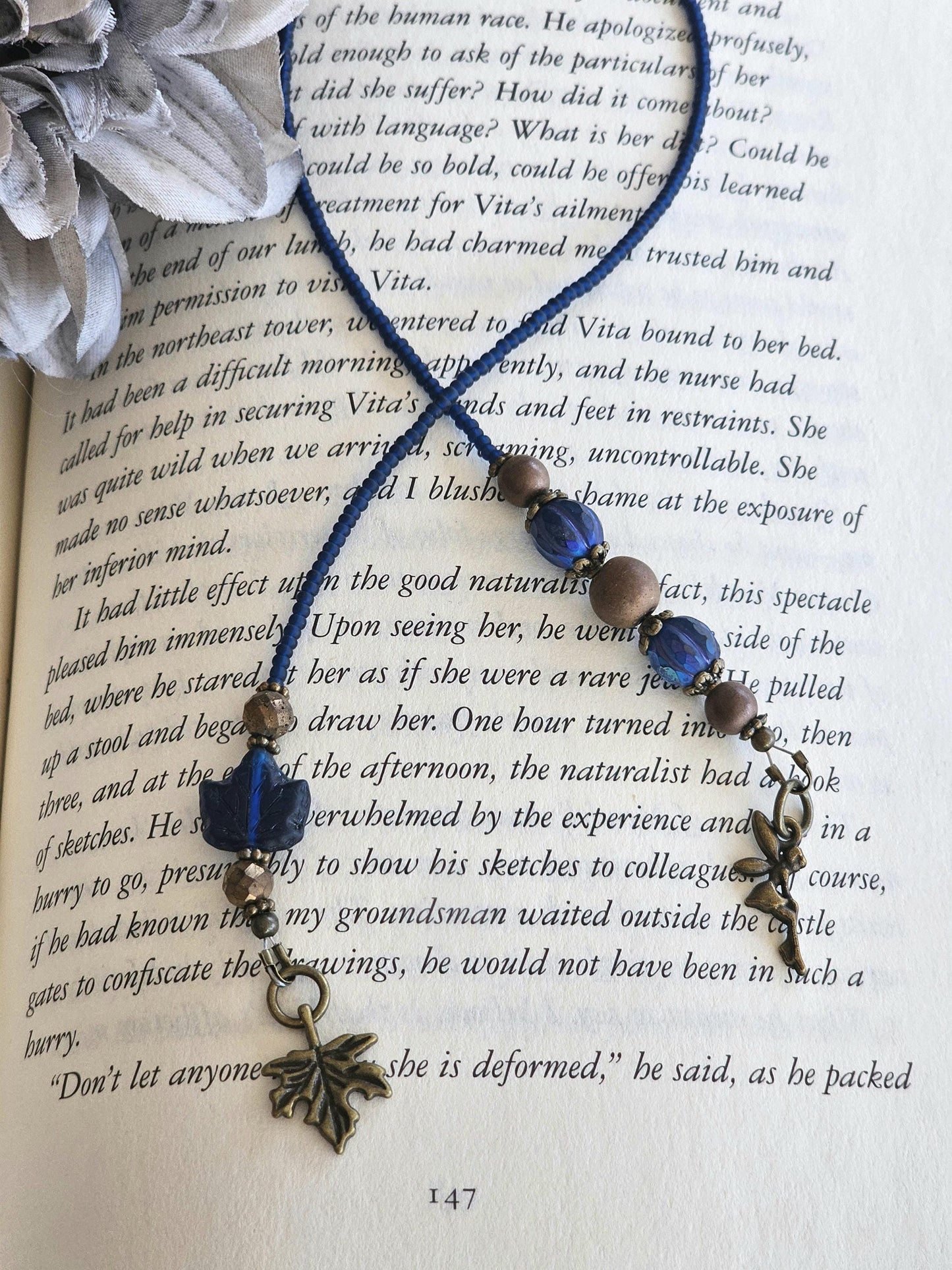 Fairy and Leaf Bookmark, Fantasy Reader Gift