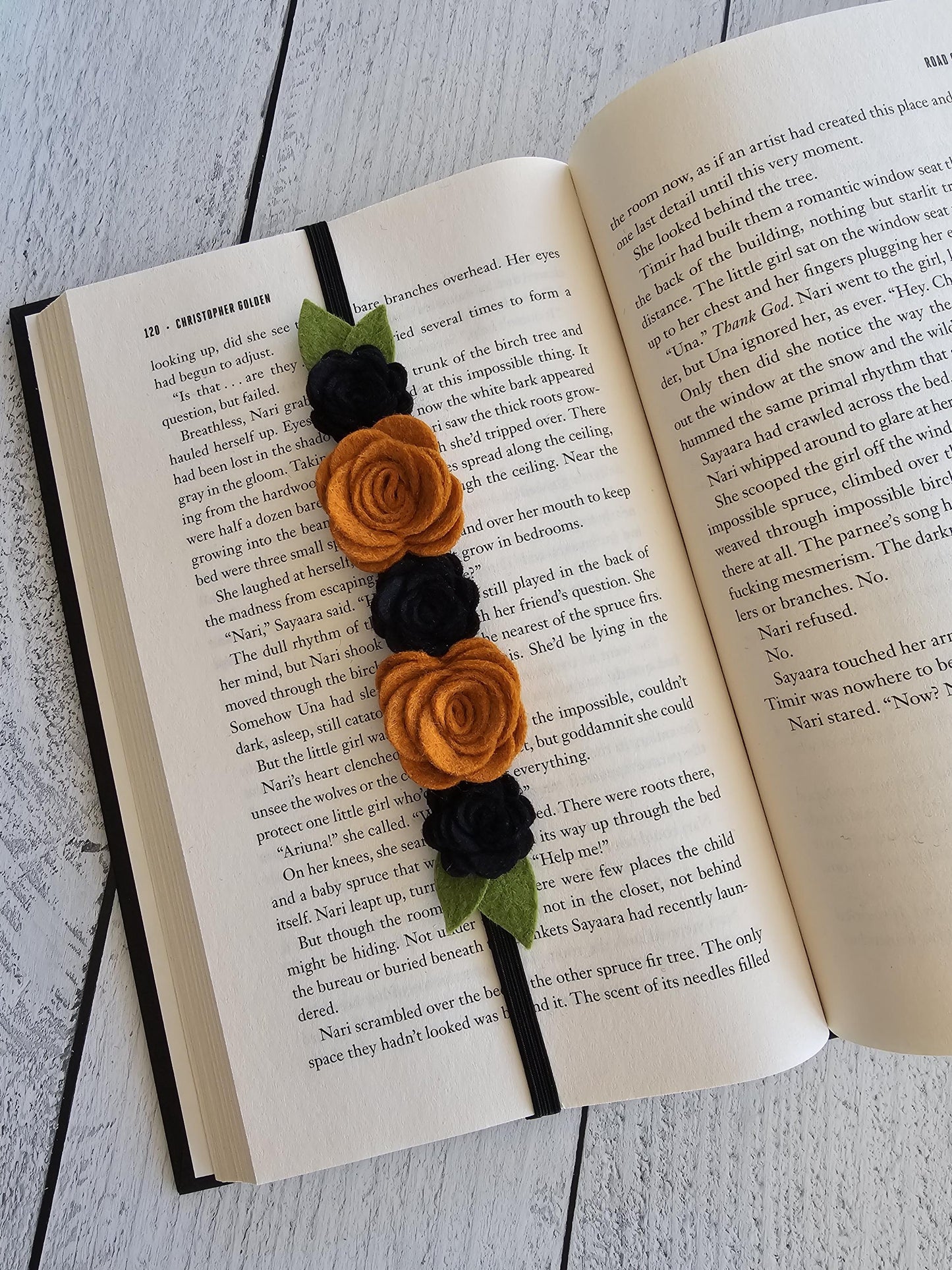 Unique Halloween Felt Flower Bookmark is the Perfect Gift for Her