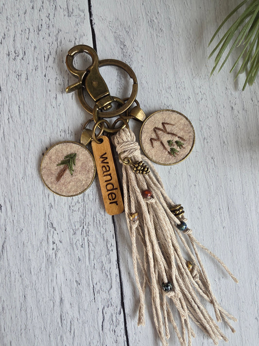 Wander Wilderness Tassel Keychain