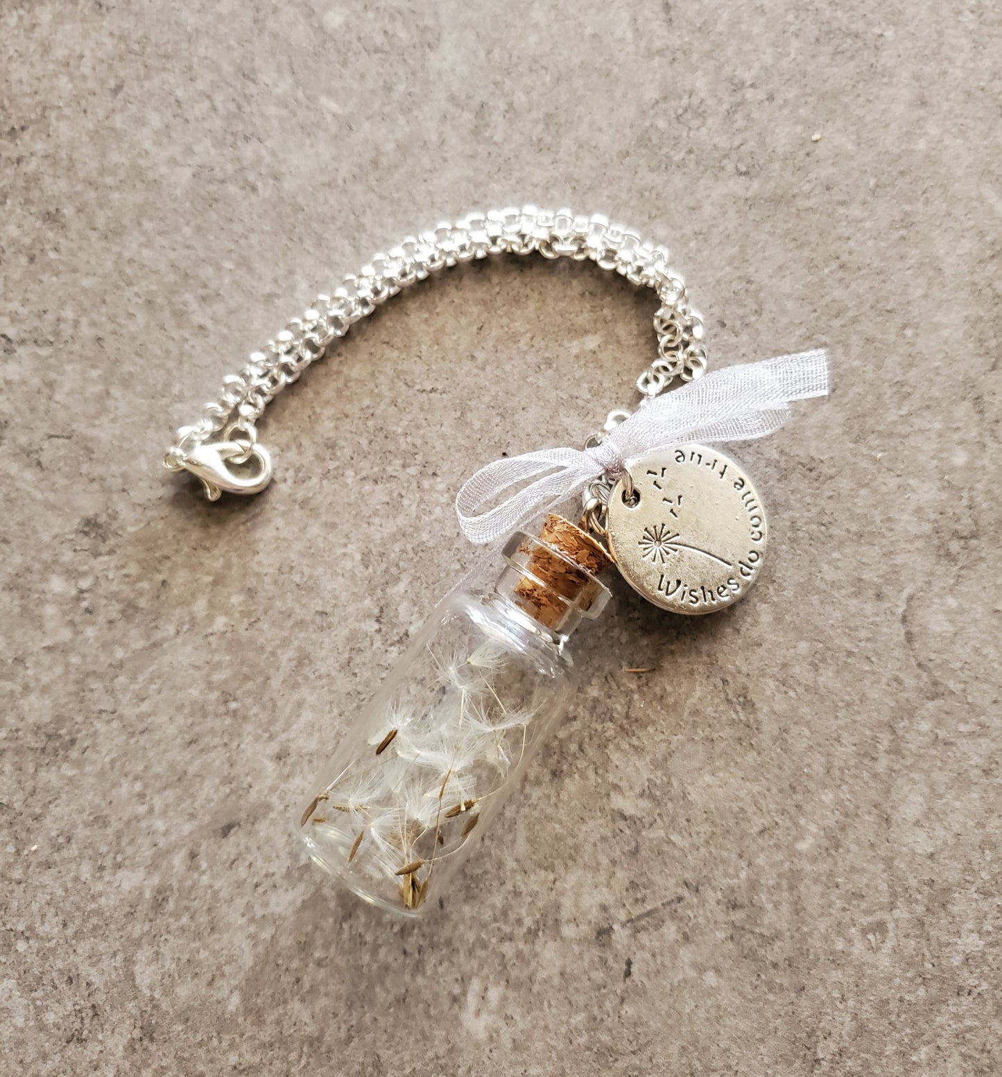 Dandelion Wish Bottle Charm