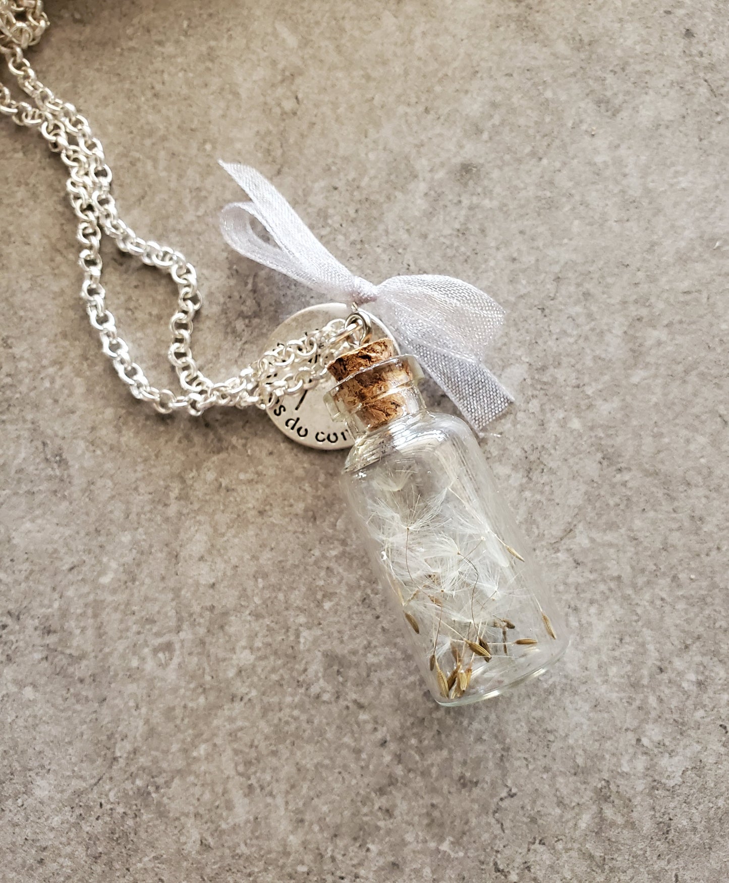 Dandelion Wish Bottle Charm