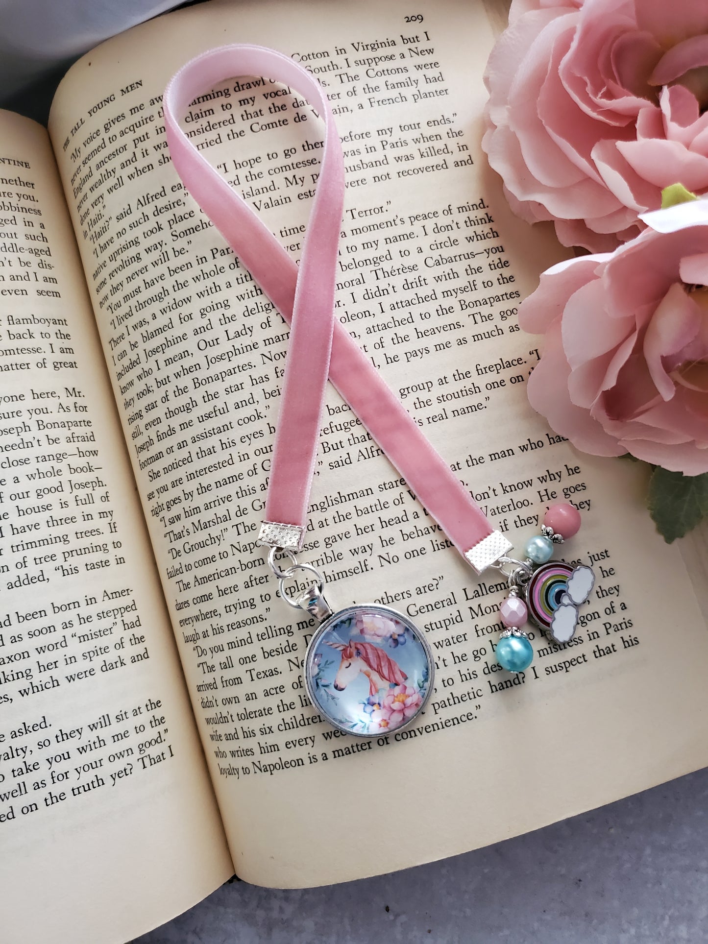 Unicorn Fantasy Bookmark Pink