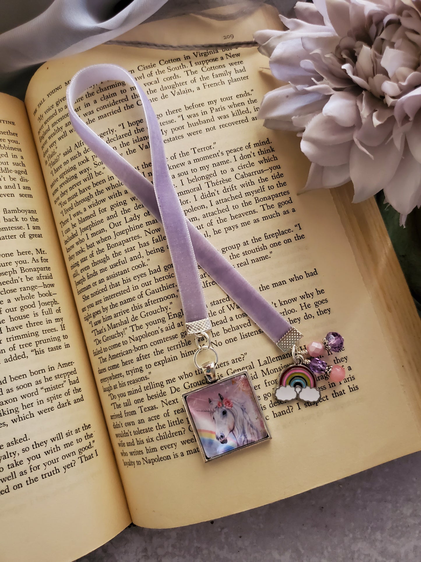 Unicorn Fantasy Bookmark Lavender