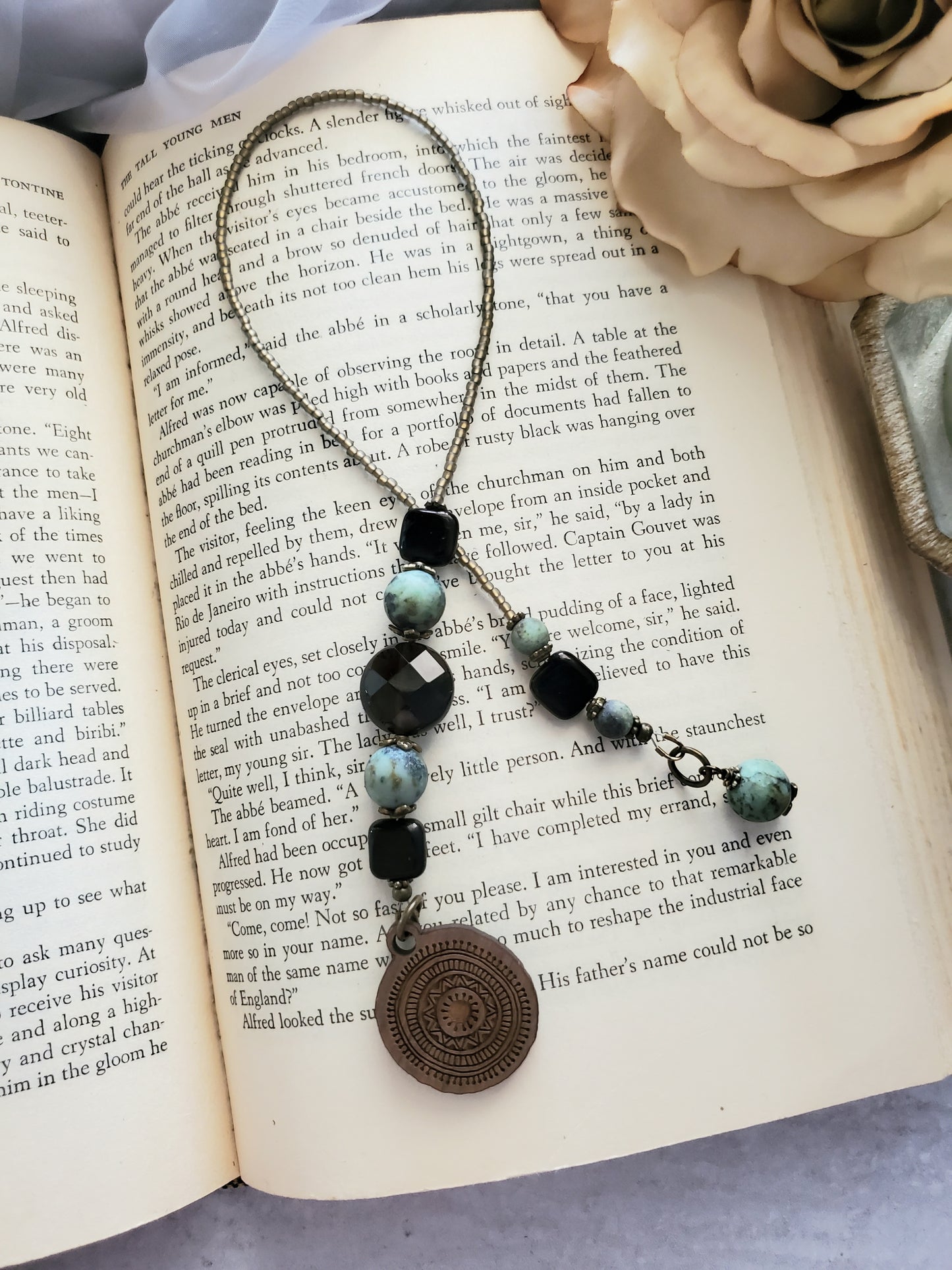 Smoky Quartz and African Jasper Bookmark.