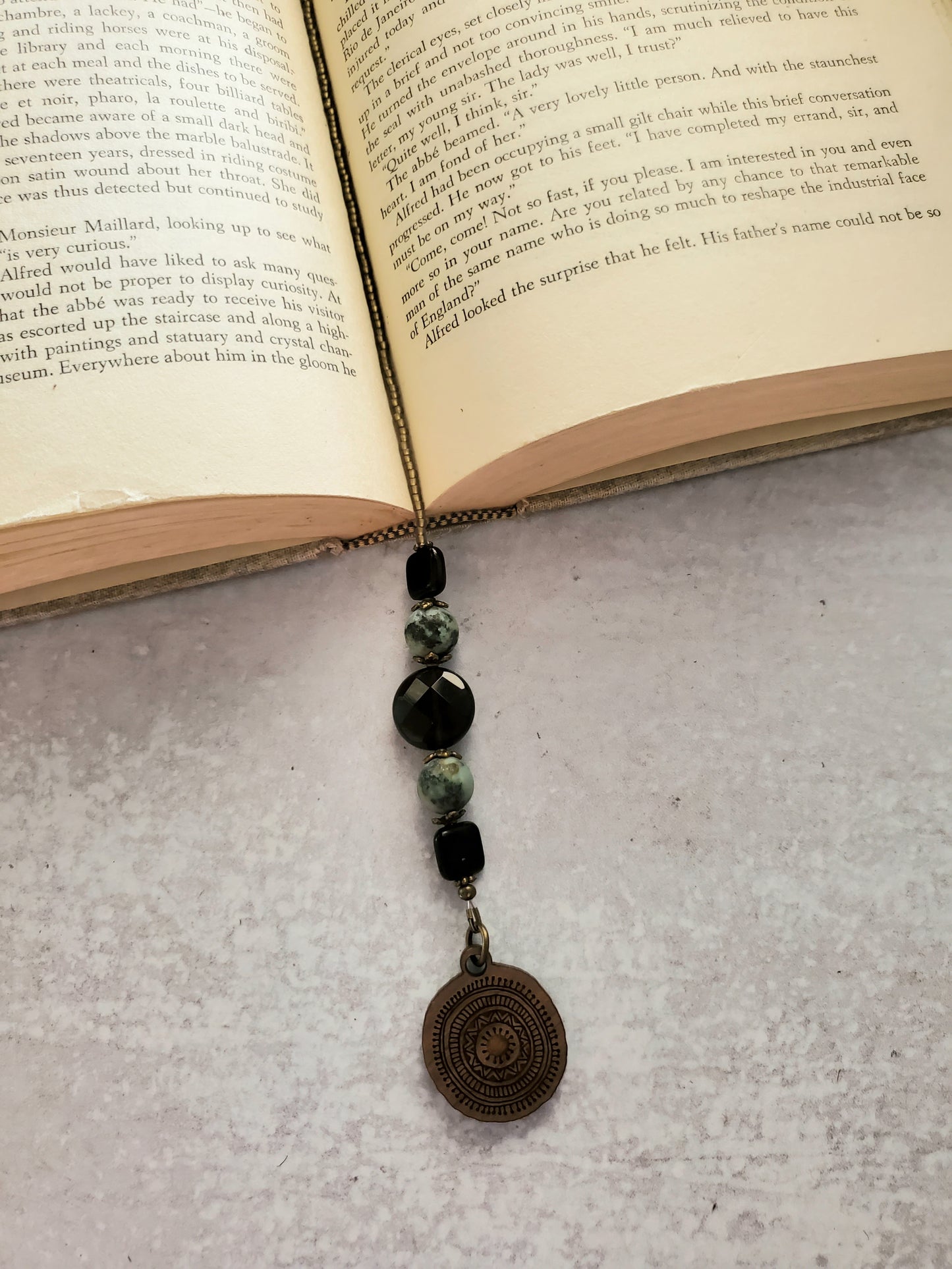 Smoky Quartz and African Jasper Bookmark.