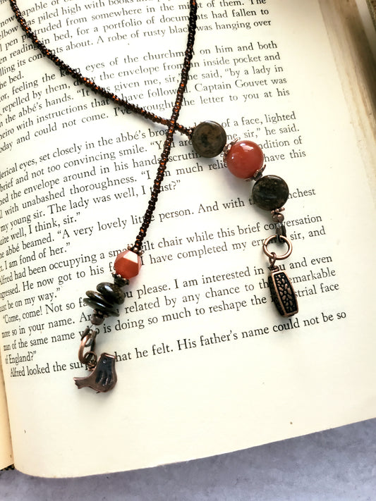 Carnelian Beaded Bookmark, Great for Planners Too!