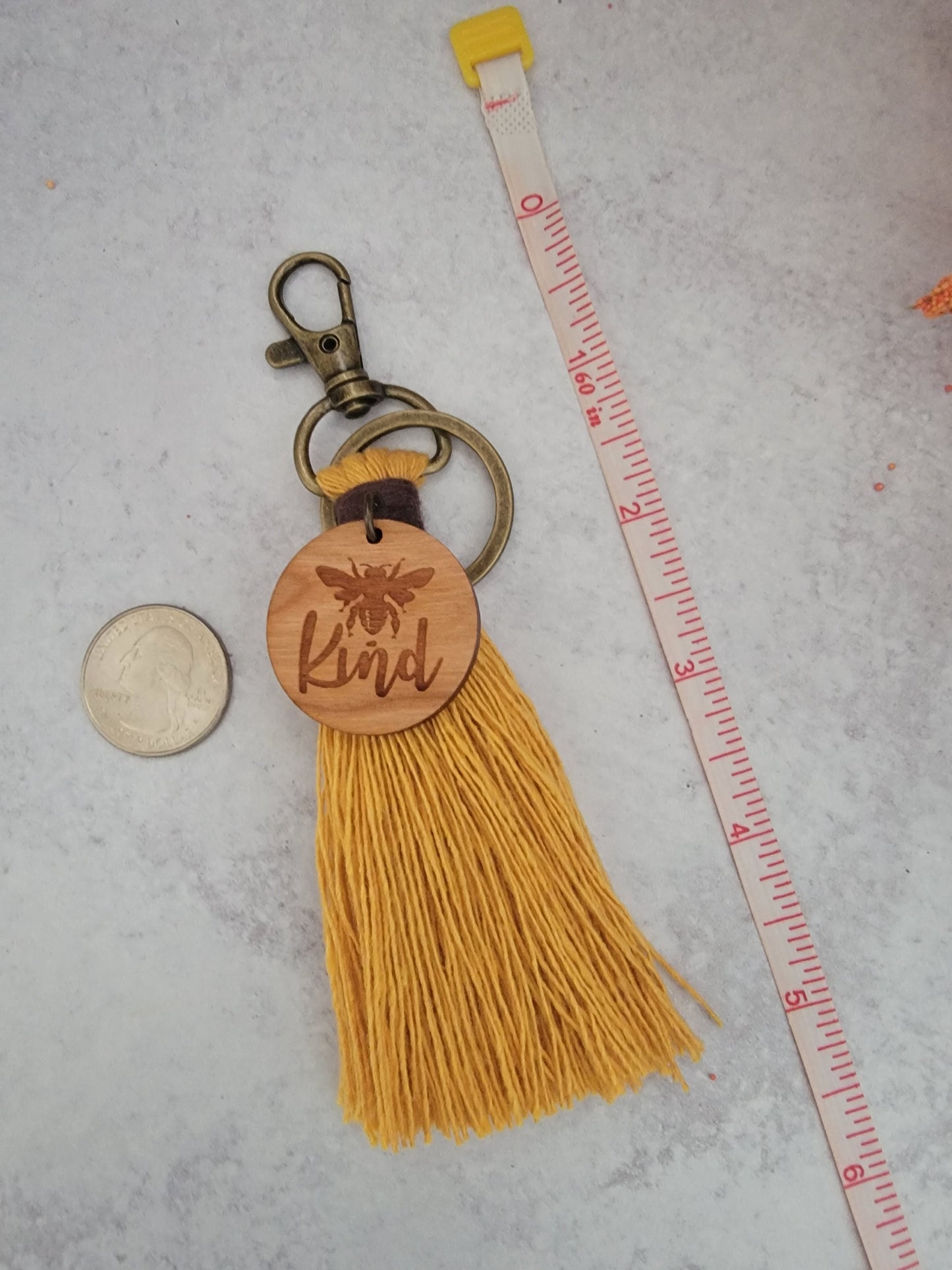 Bee Kind Purse or Bag Tassel Keychain