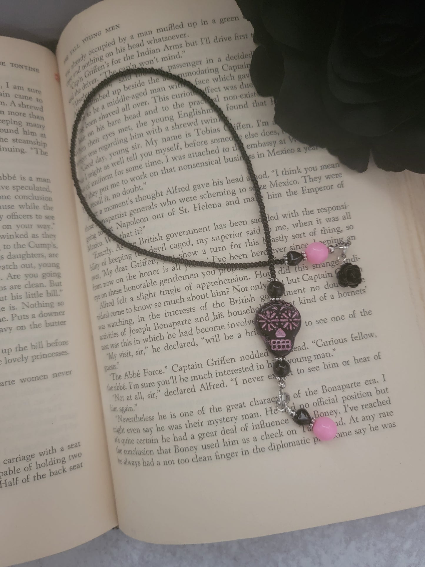 Sugar Skull Day of the Dead Bookmark Pink