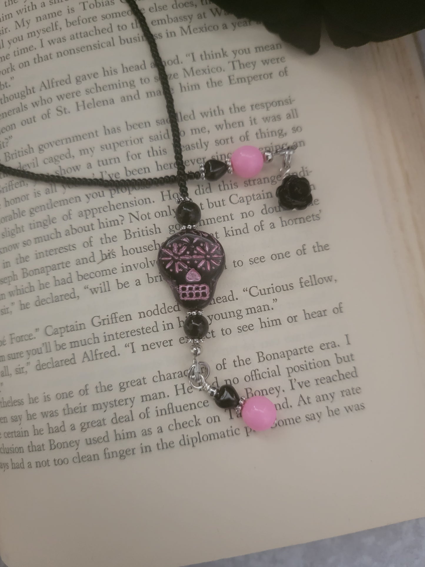 Sugar Skull Day of the Dead Bookmark Pink