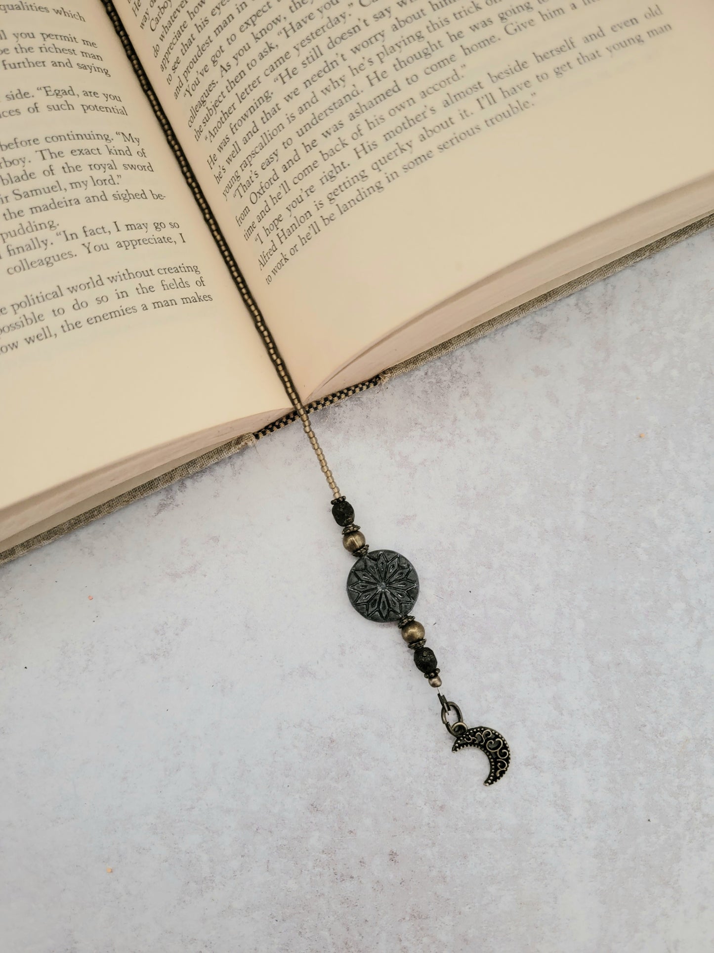 Black Czech Mandala Bookmark