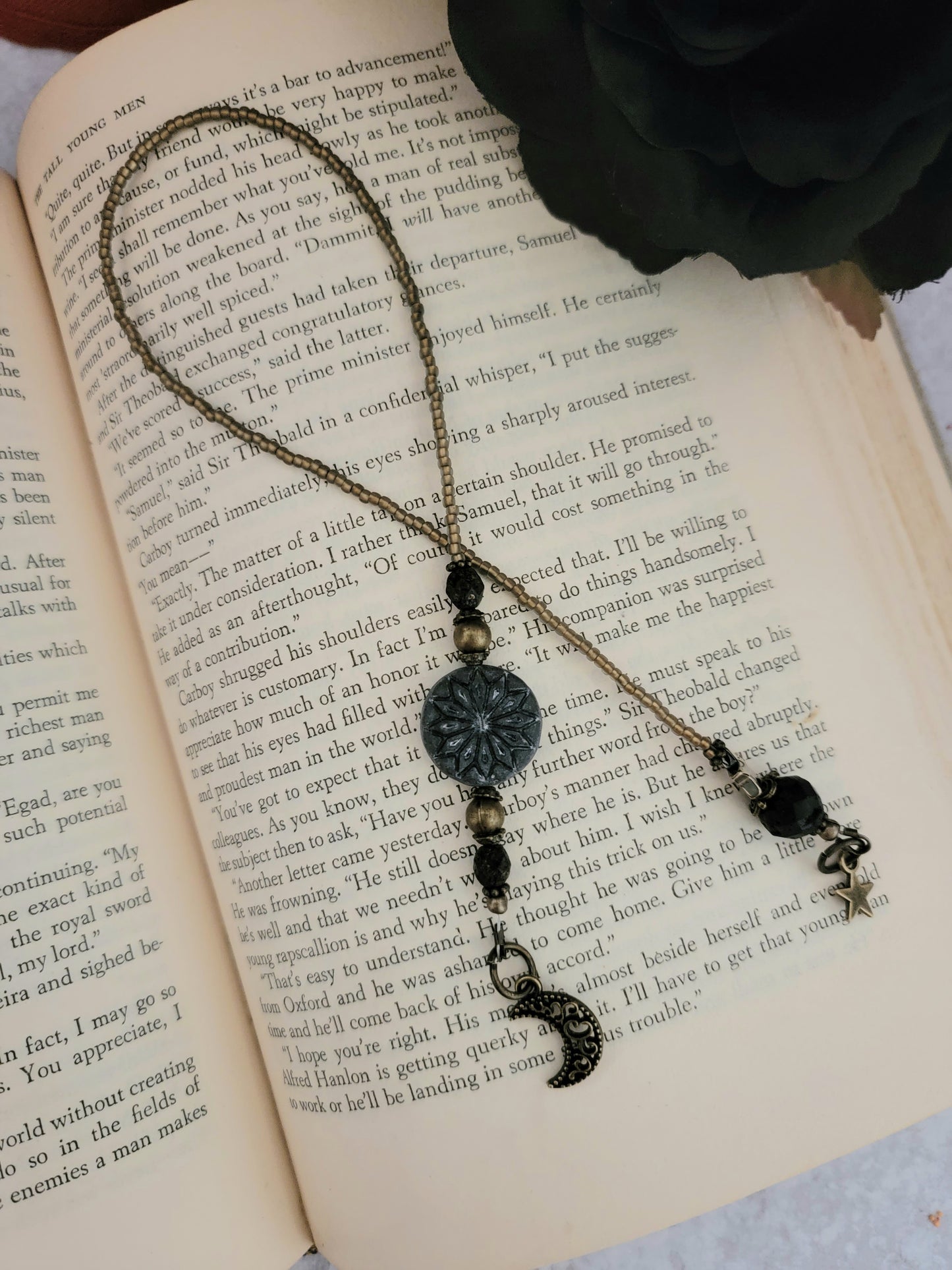 Black Czech Mandala Bookmark