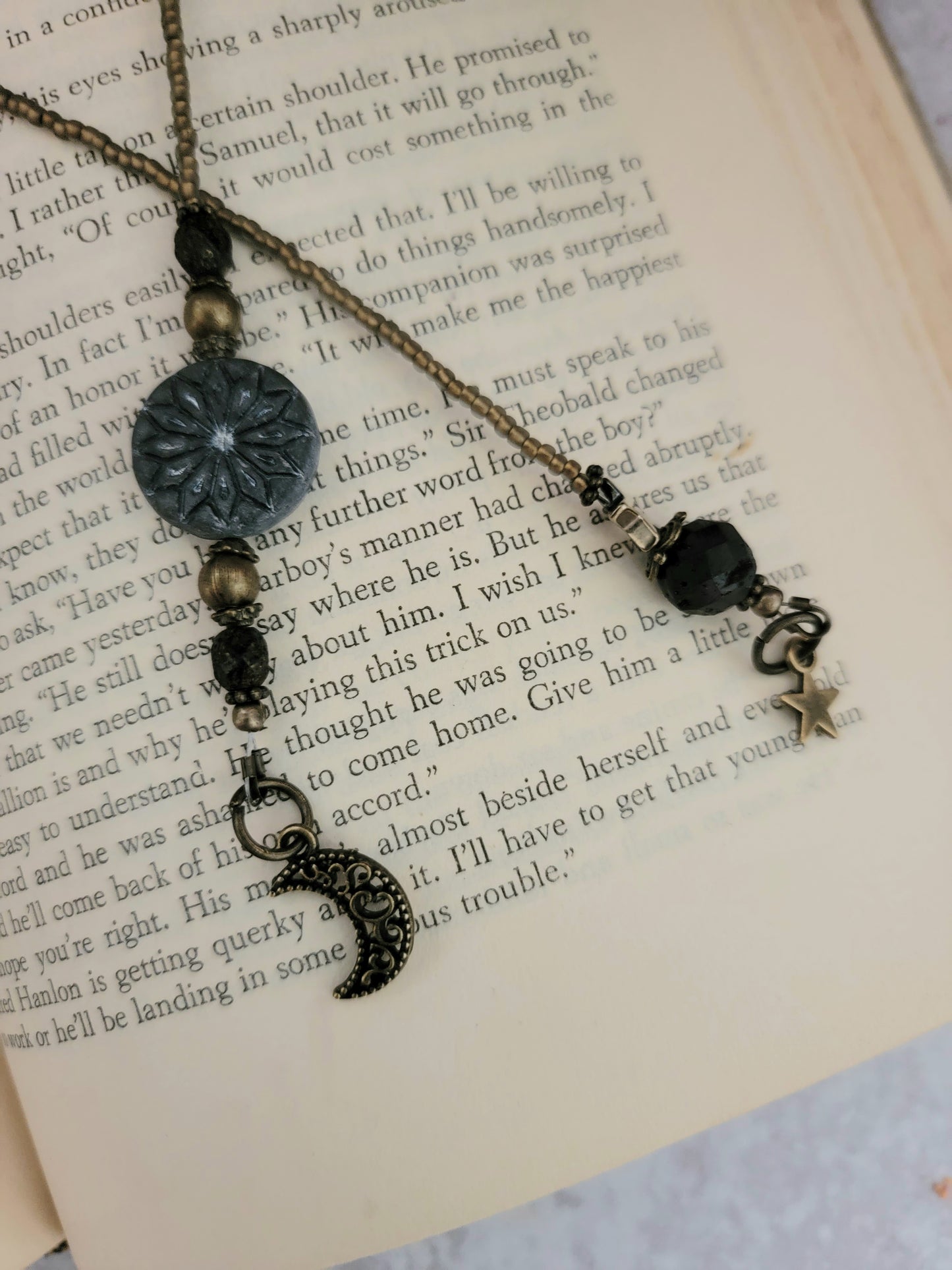 Black Czech Mandala Bookmark