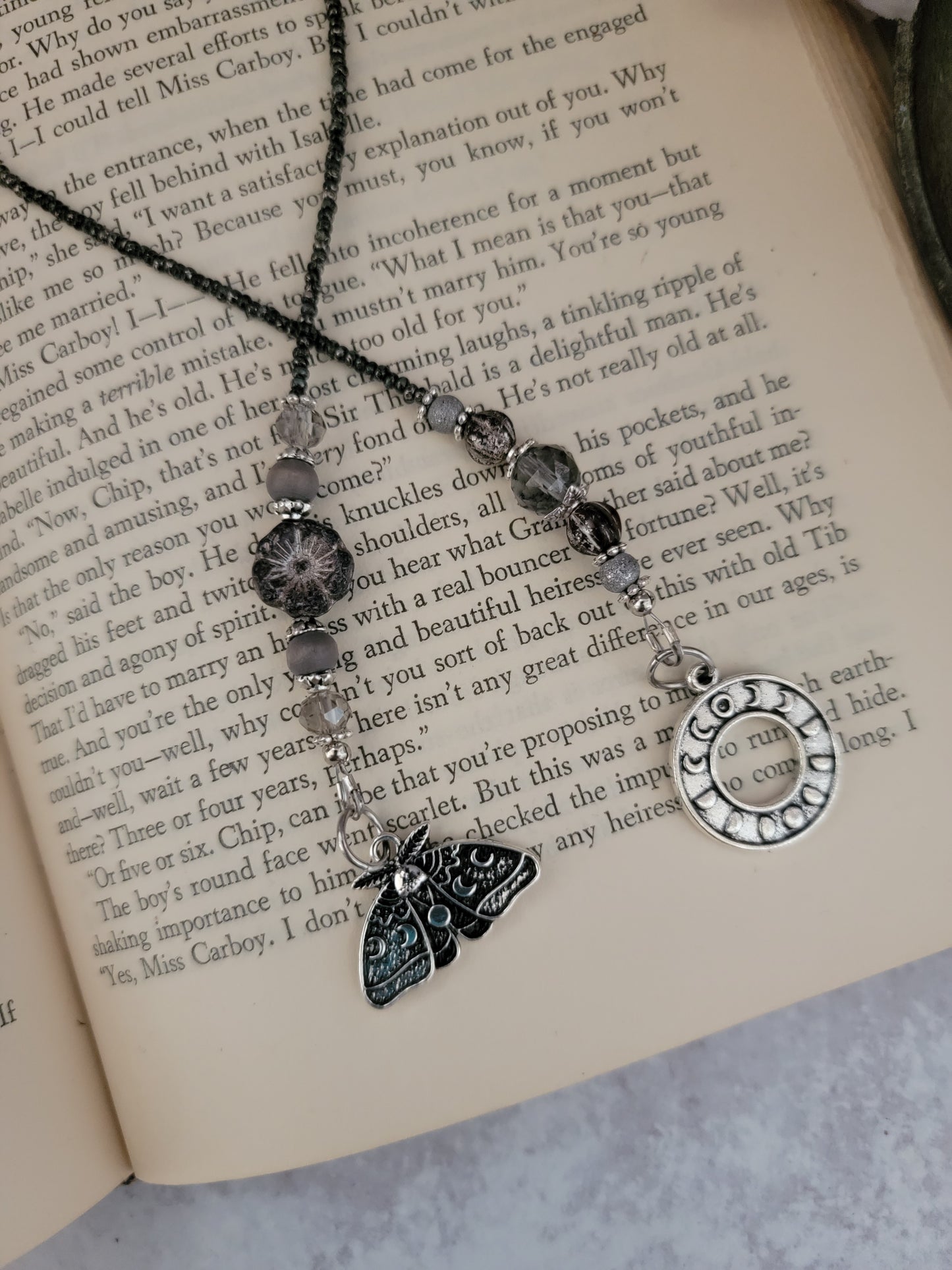 Luna Moth and Moon Bookmark