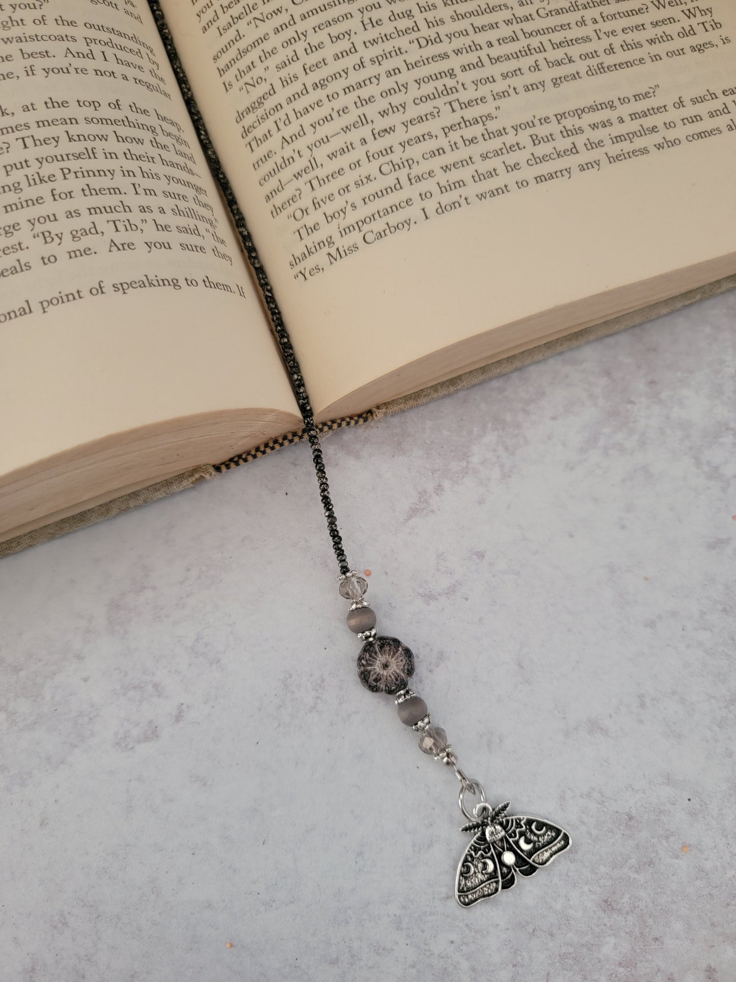 Luna Moth and Moon Bookmark