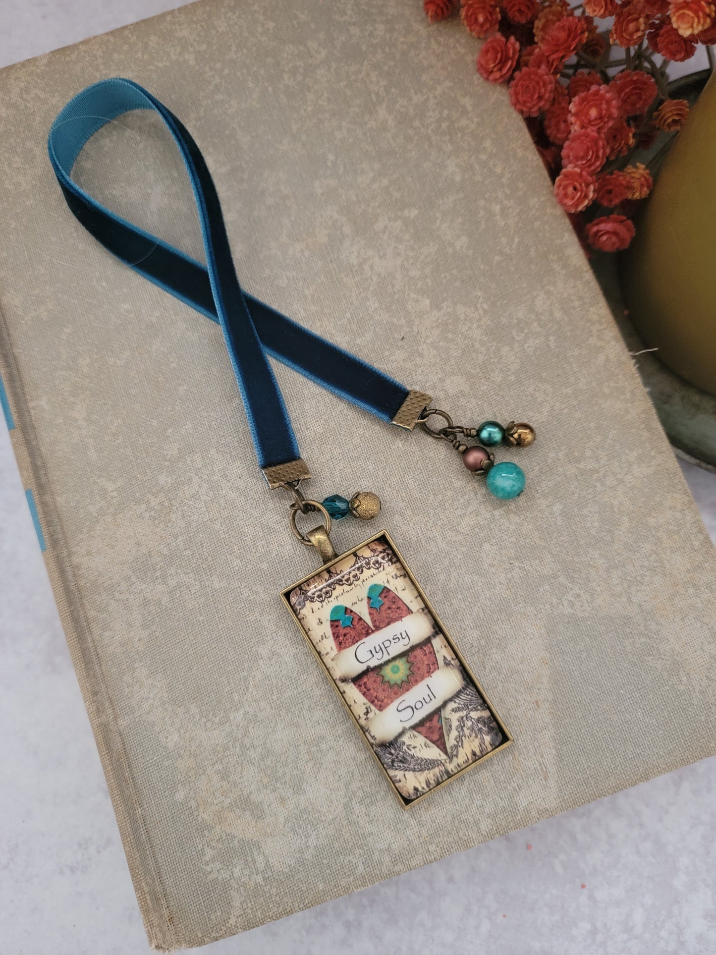 Gypsy Soul Boho Velvet Ribbon Bookmark