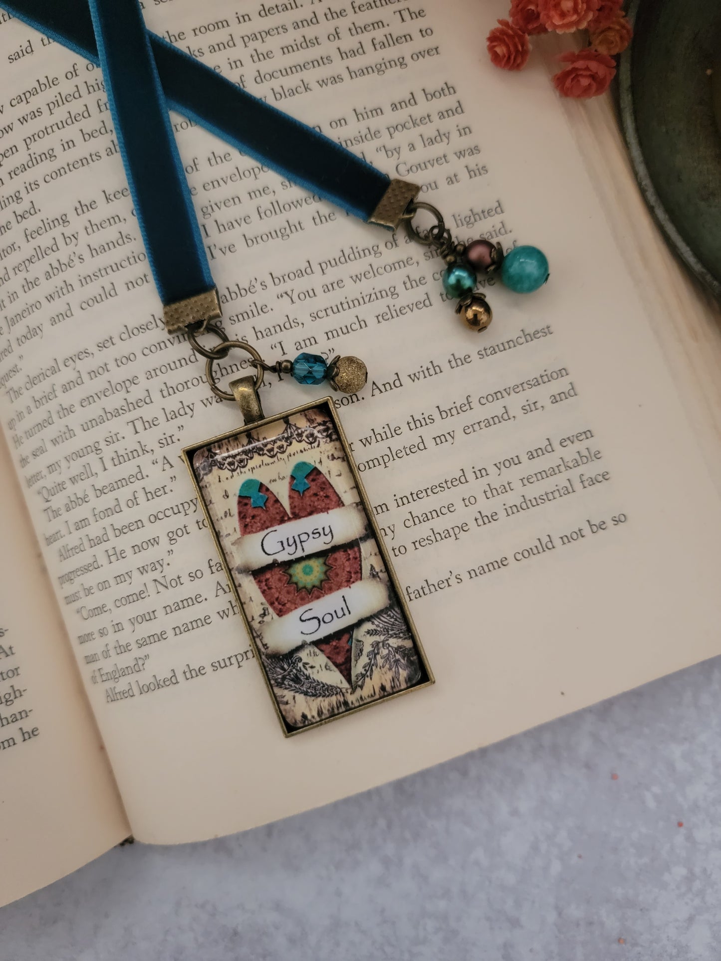 Gypsy Soul Boho Velvet Ribbon Bookmark