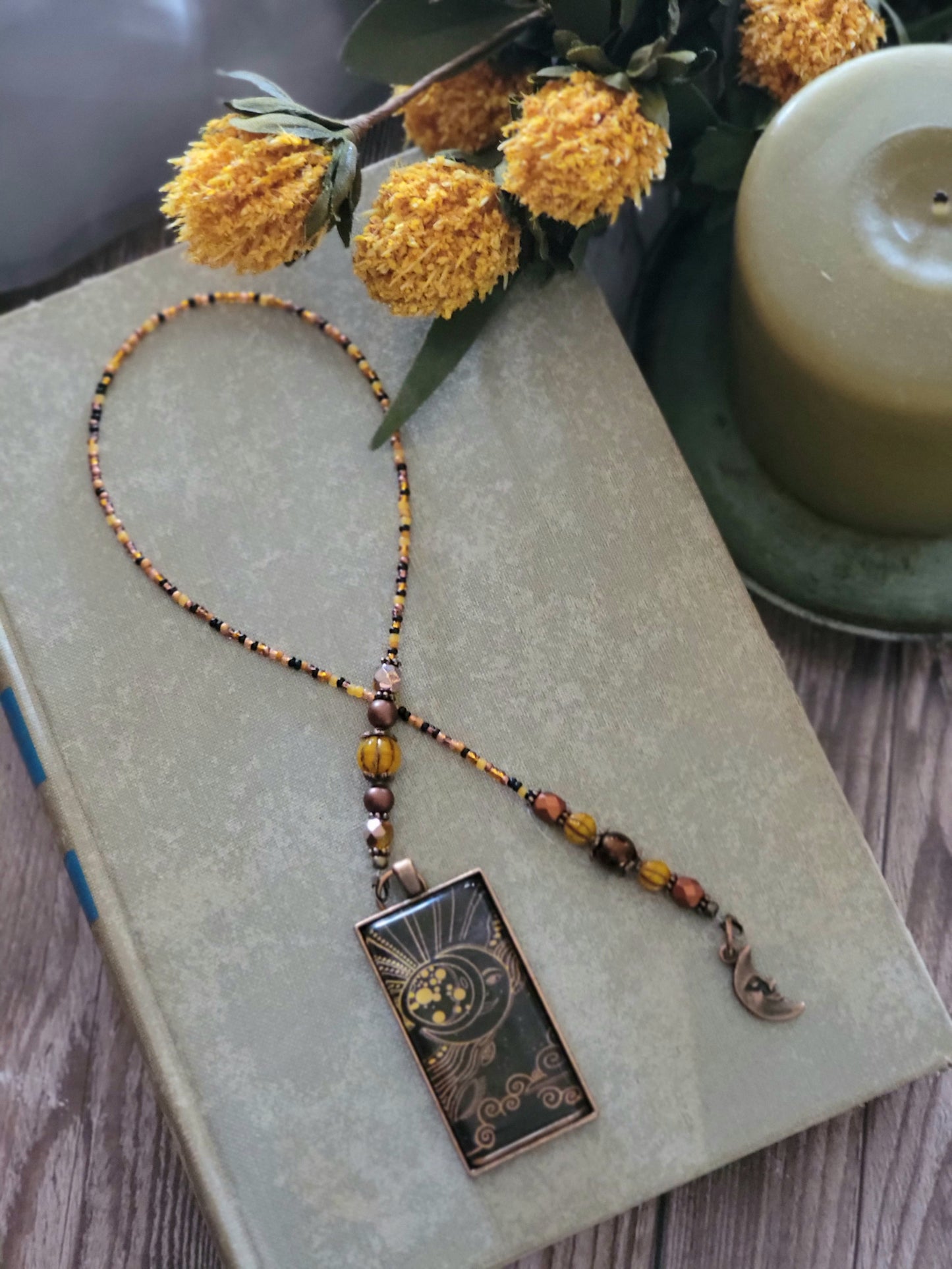 Sun and Moon Copper Plated Bookmark