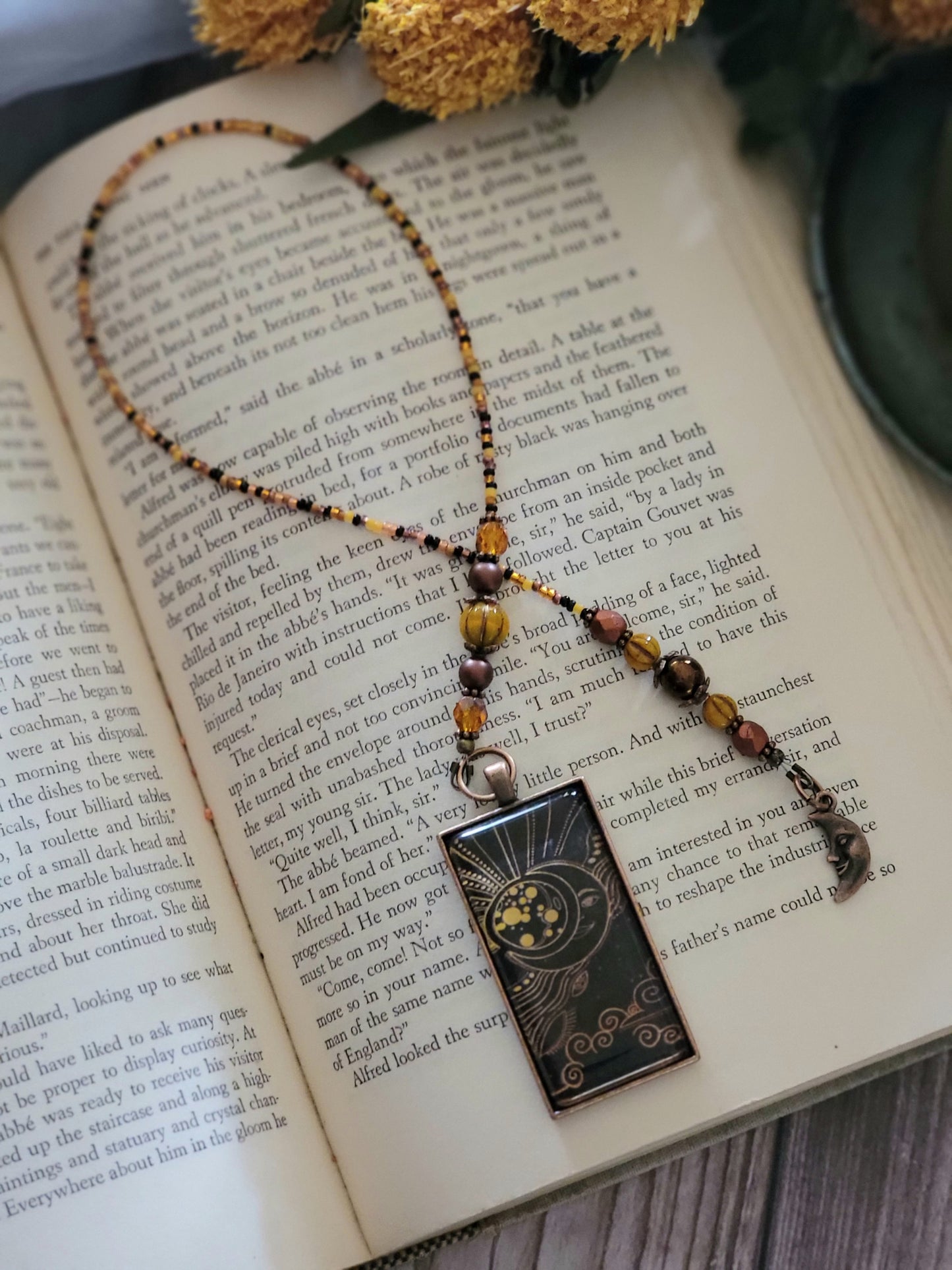 Sun and Moon Copper Plated Bookmark