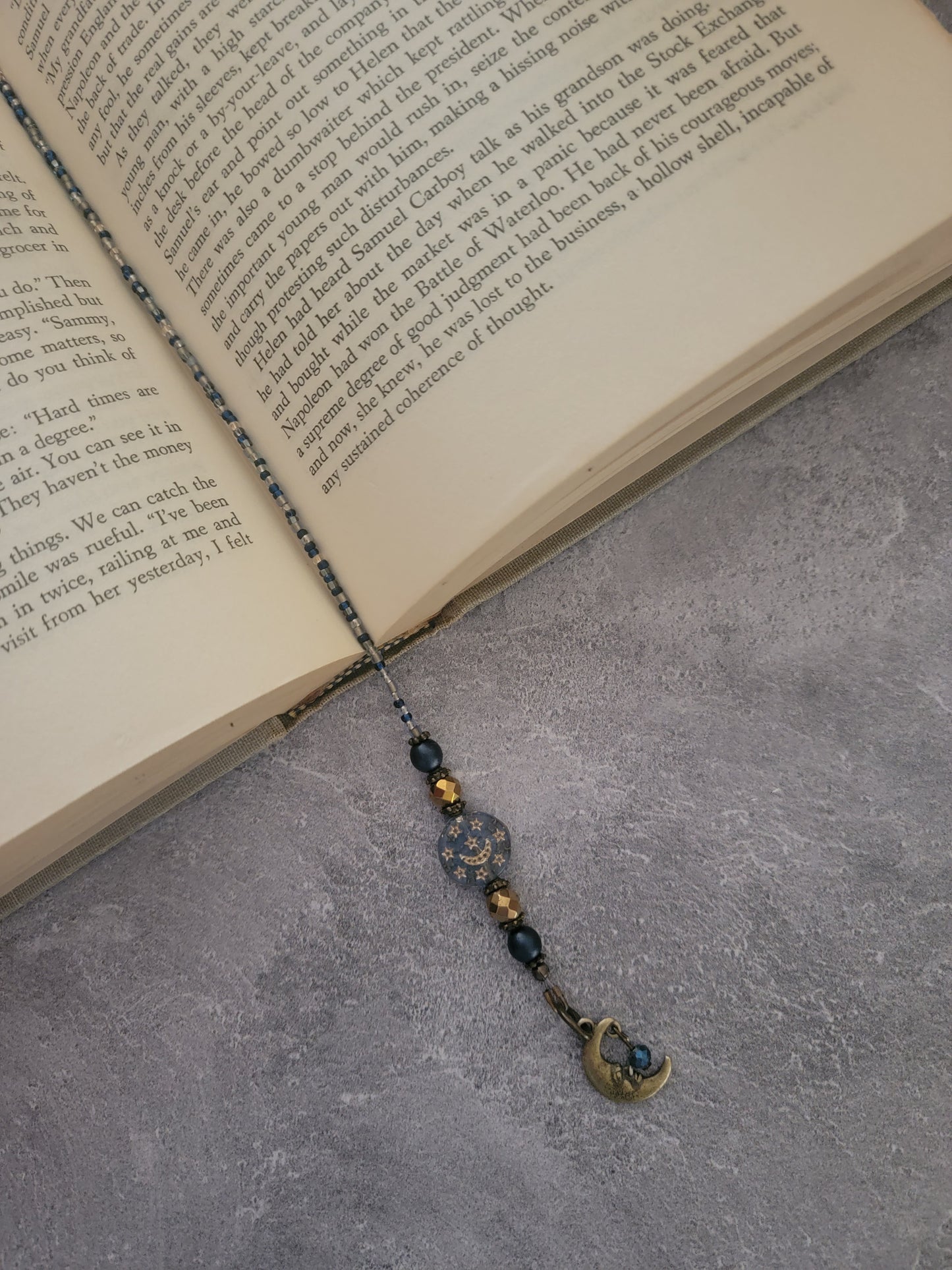 Moon and Sun Beaded Bookmark