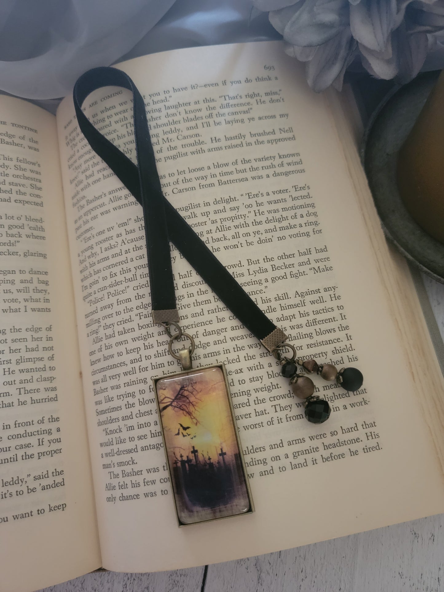 Spooky Gothic Cemetery Bookmark