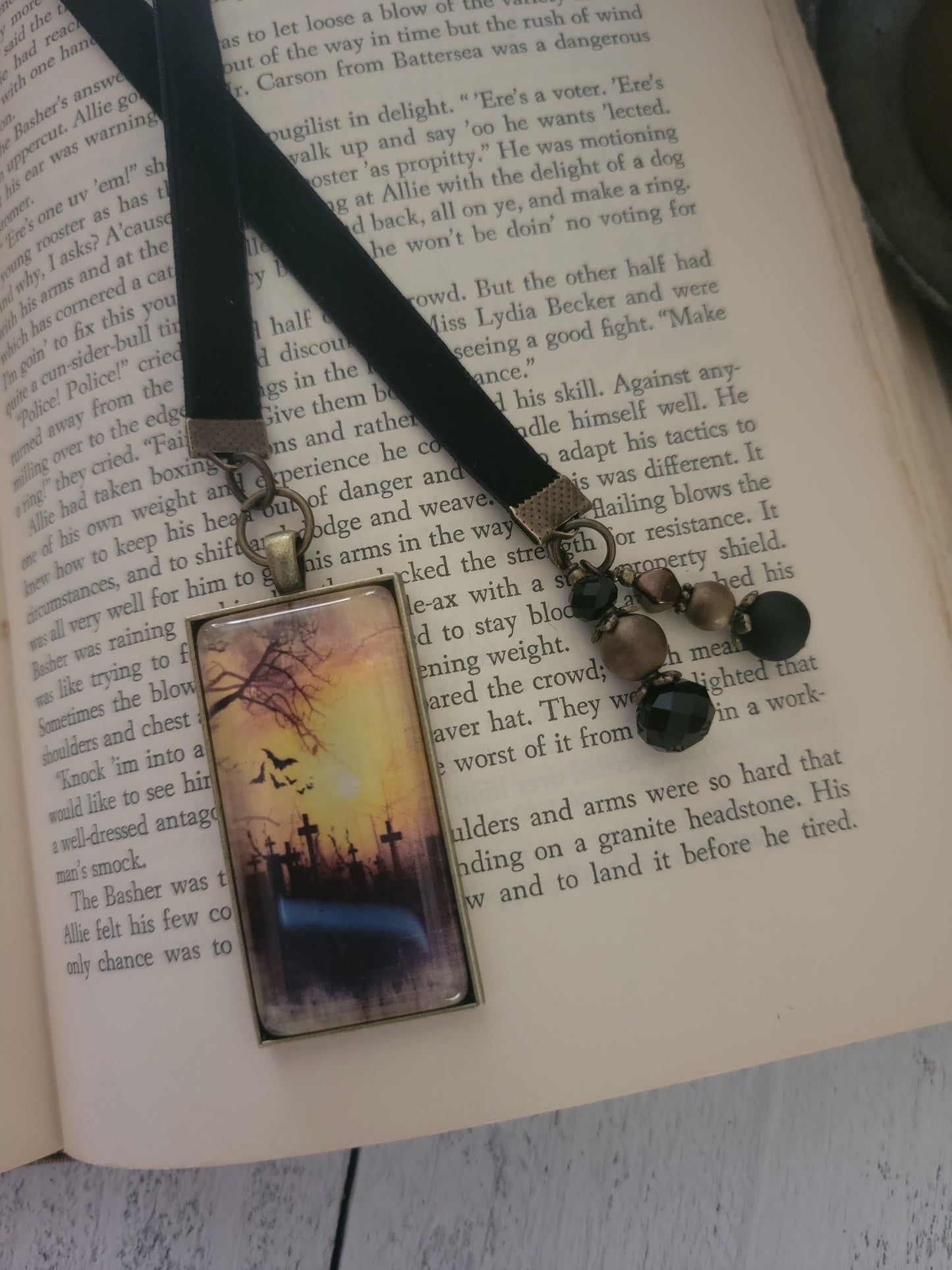 Spooky Gothic Cemetery Bookmark