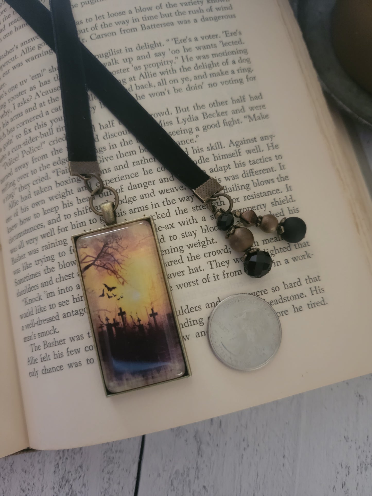 Spooky Gothic Cemetery Bookmark