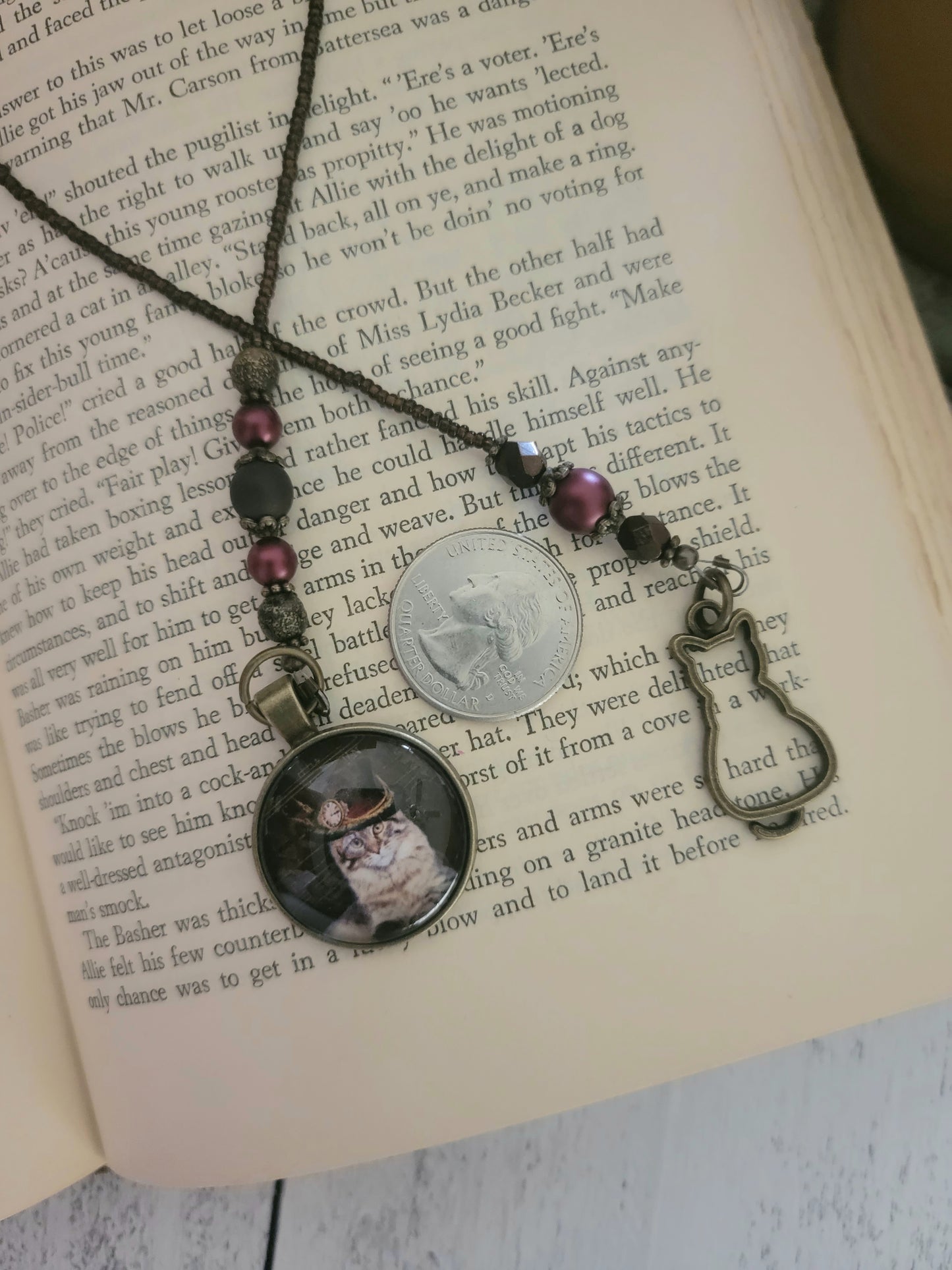 Steampunk Cat Bookmark