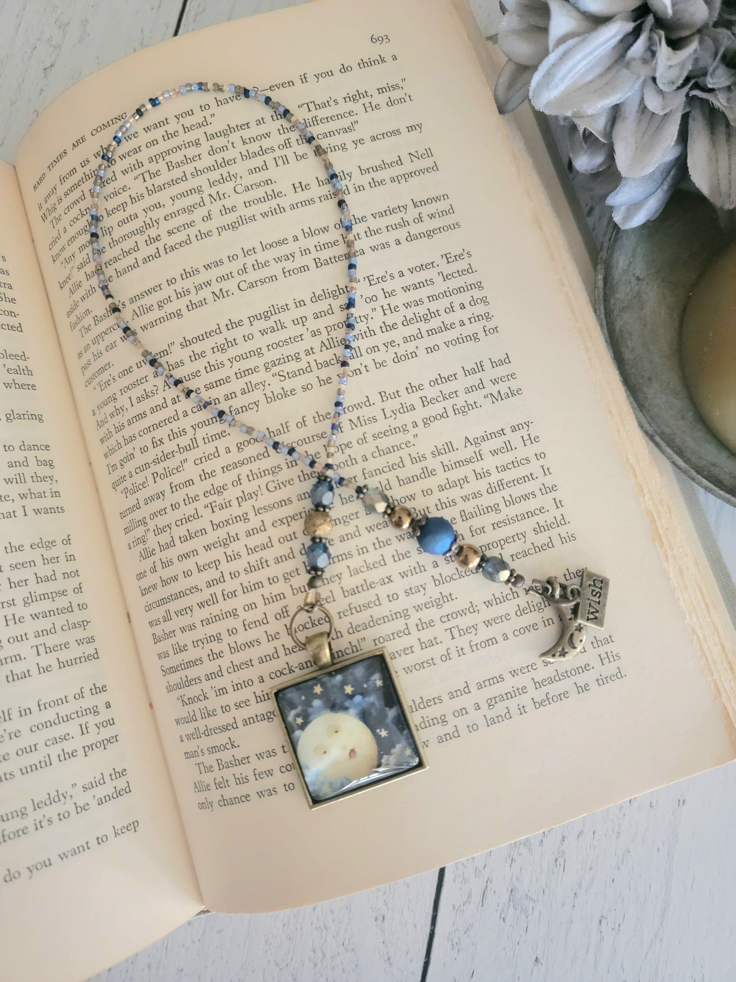Celestial Moon and Stars Bookmark
