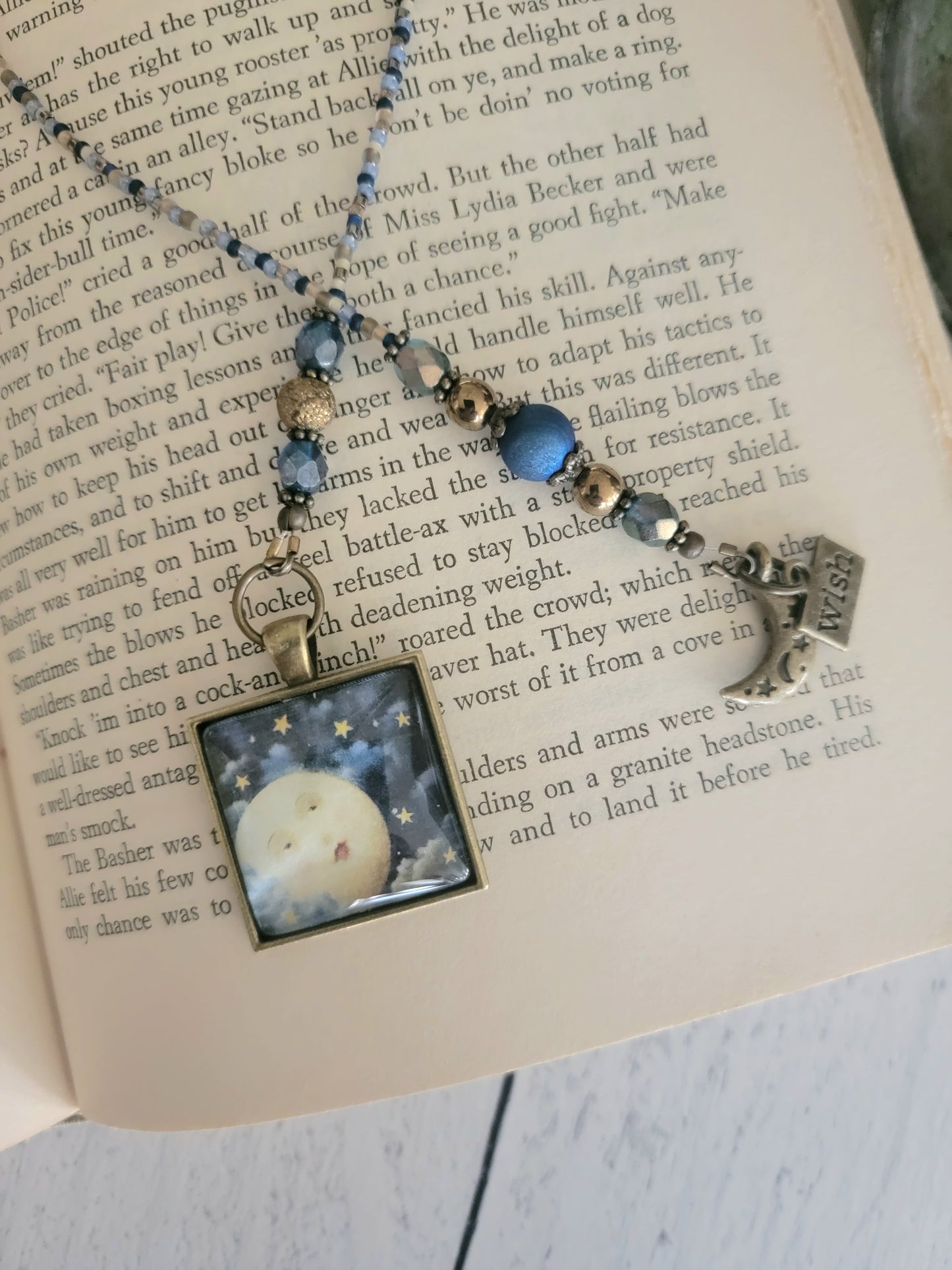 Celestial Moon and Stars Bookmark