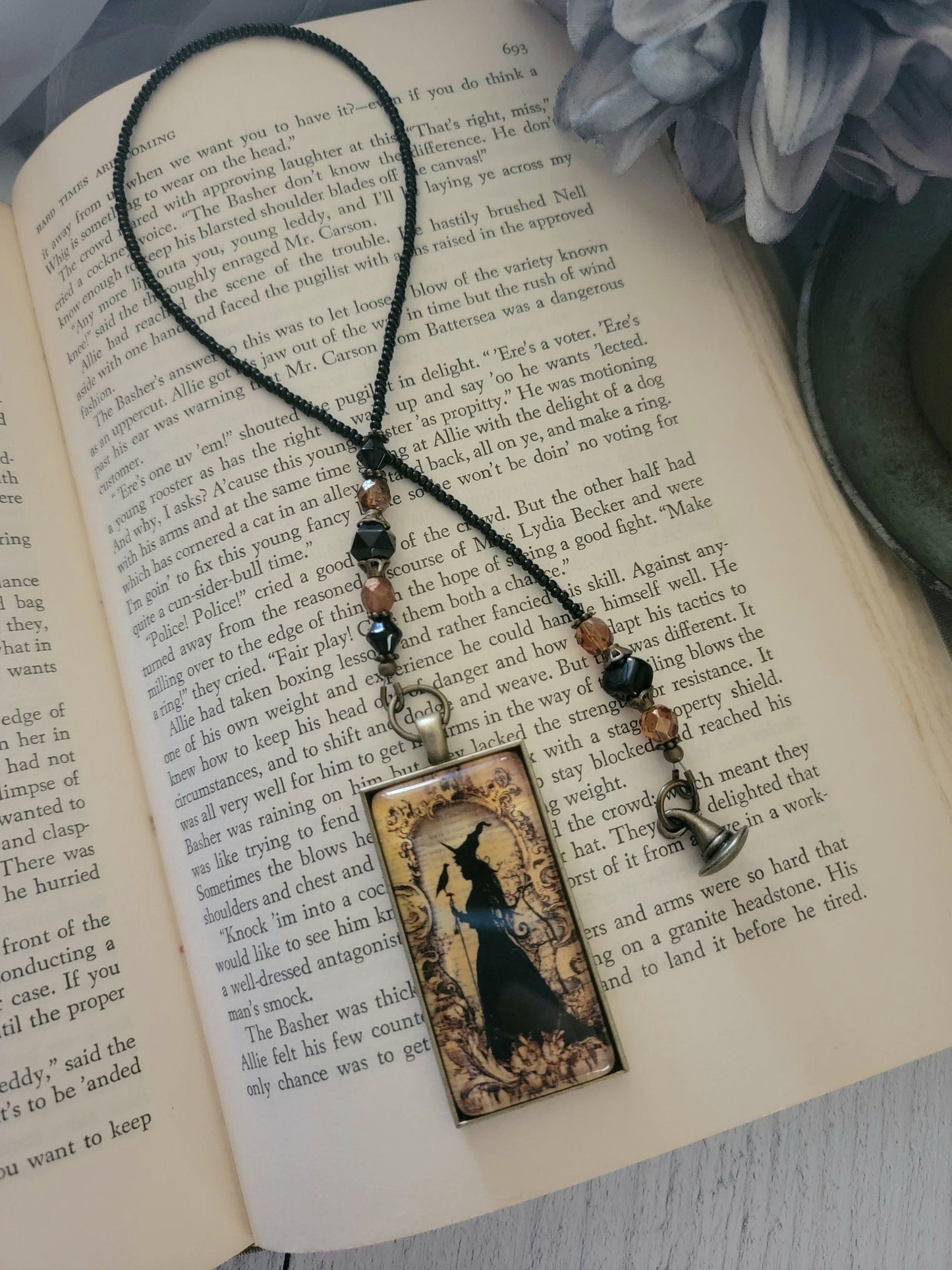 Witch Bookmark, Witchy Bookmarker, Unique Horror Lover Gift
