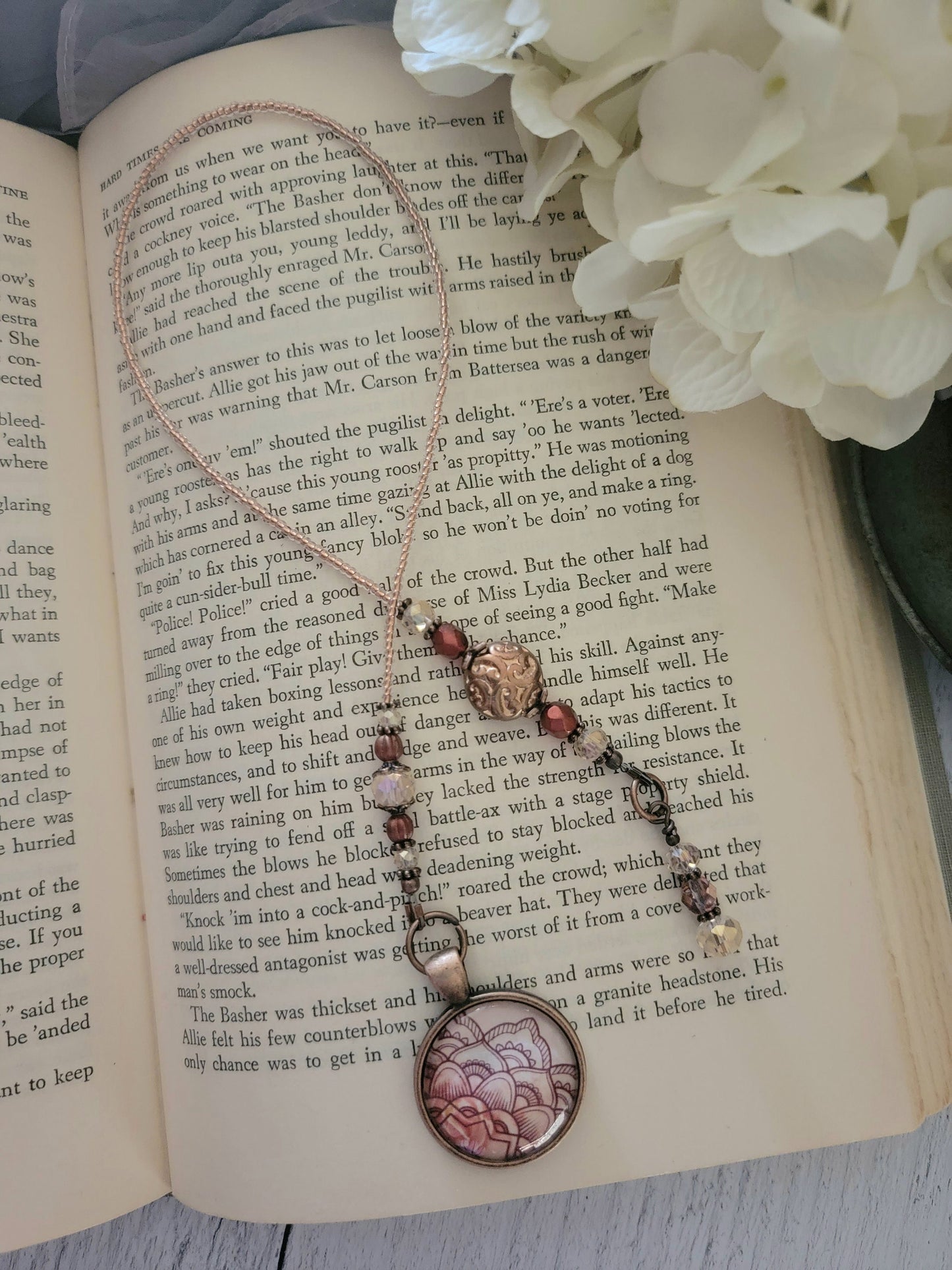 Boho Bookmark, Mandala Bookmarker, Zen Reader Gift, Bookworm Gift