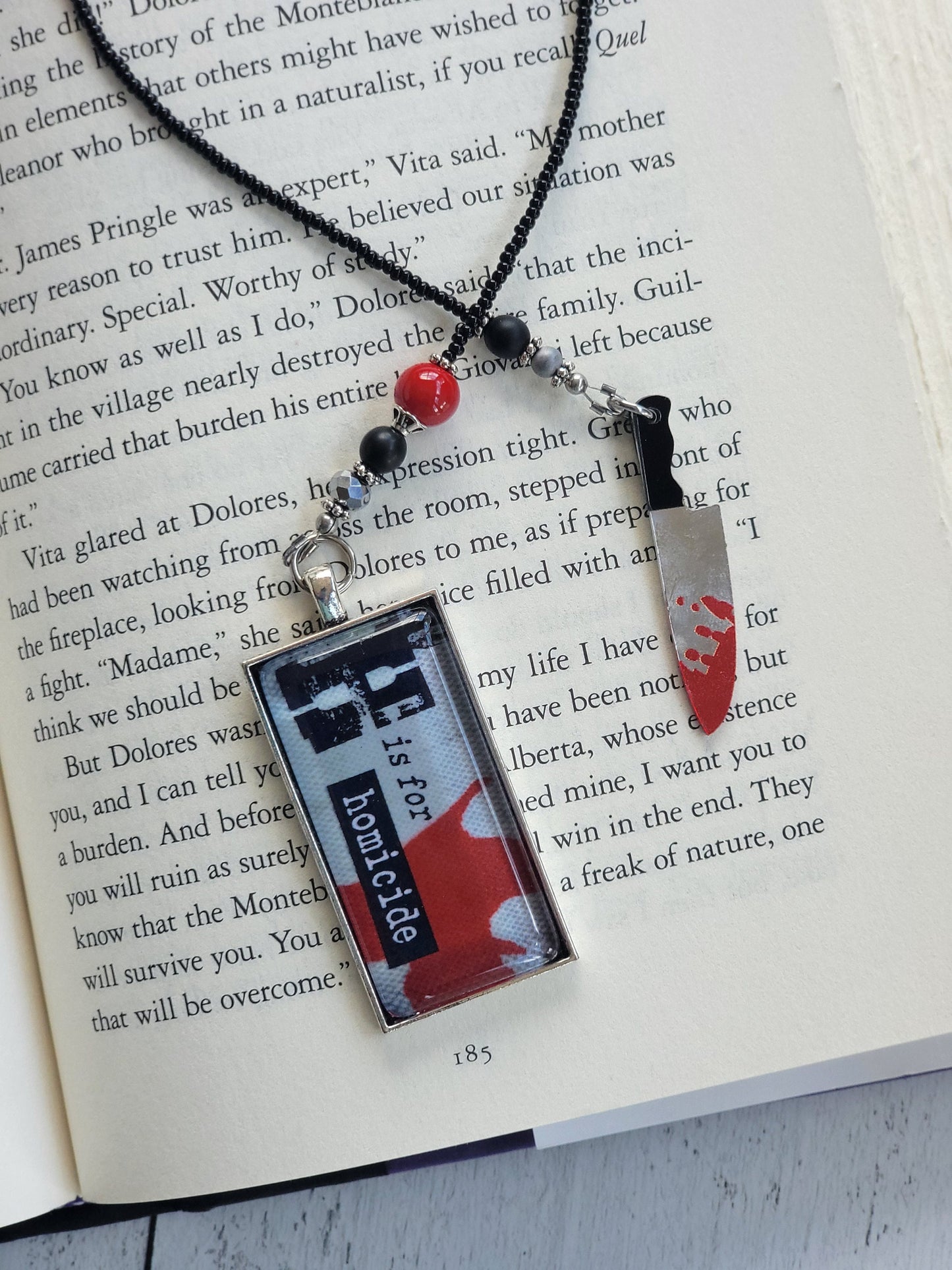 True Crime Bookmark Gift for Book Lovers, Murder Mystery Thriller Reader Gift