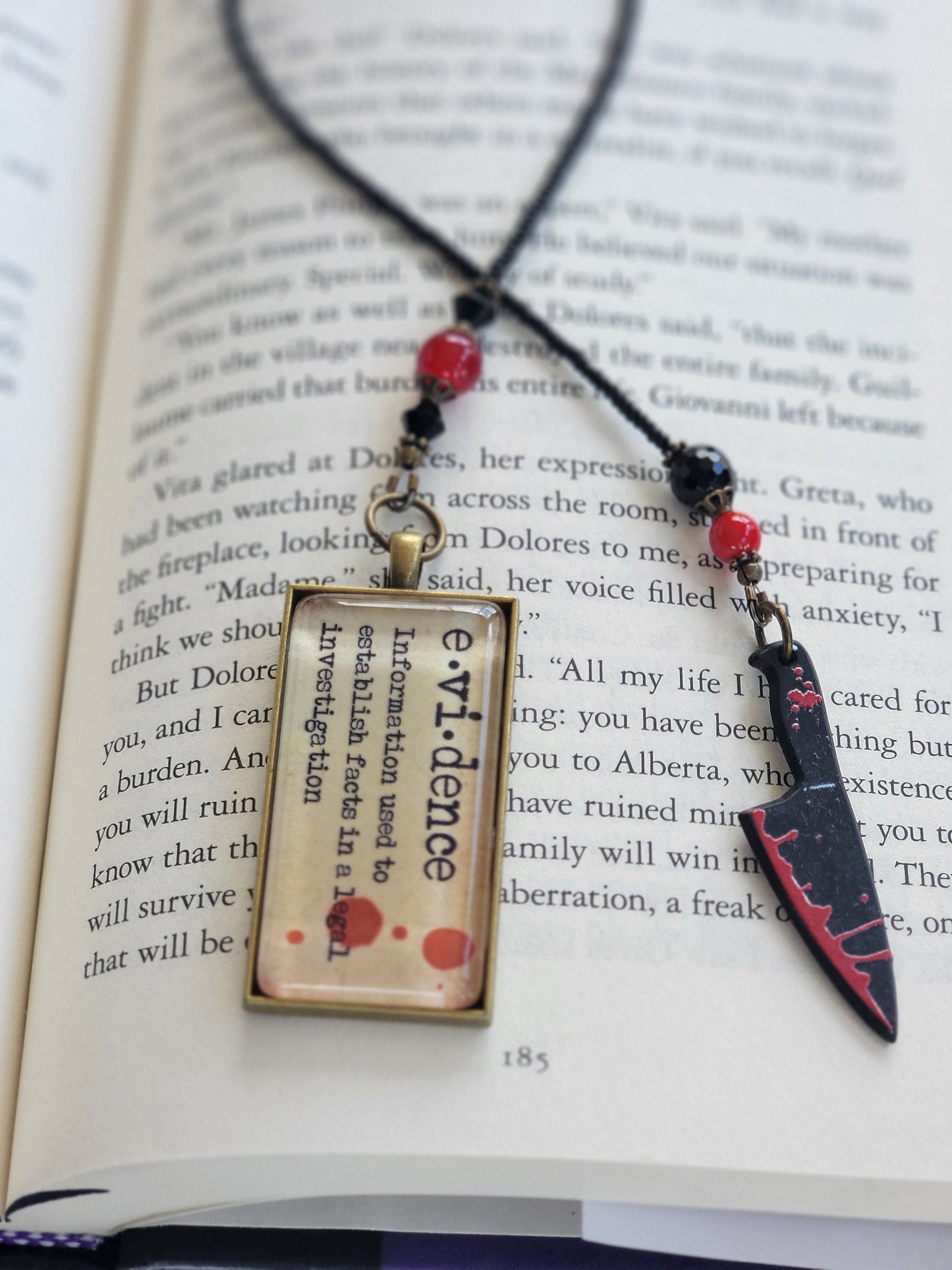 True Crime Bookmark Gift for Book Lovers, Murder Mystery Thriller Reader Gift