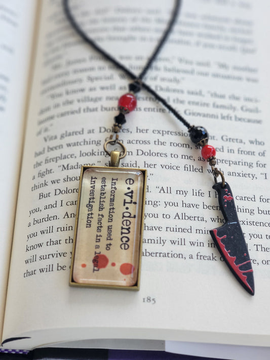 True Crime Bookmark Gift for Book Lovers, Murder Mystery Thriller Reader Gift