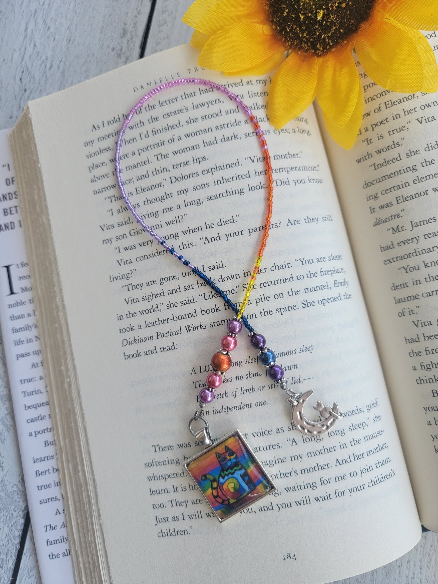 Sunset Cat Bookmark, Cat Lover Reader Gift