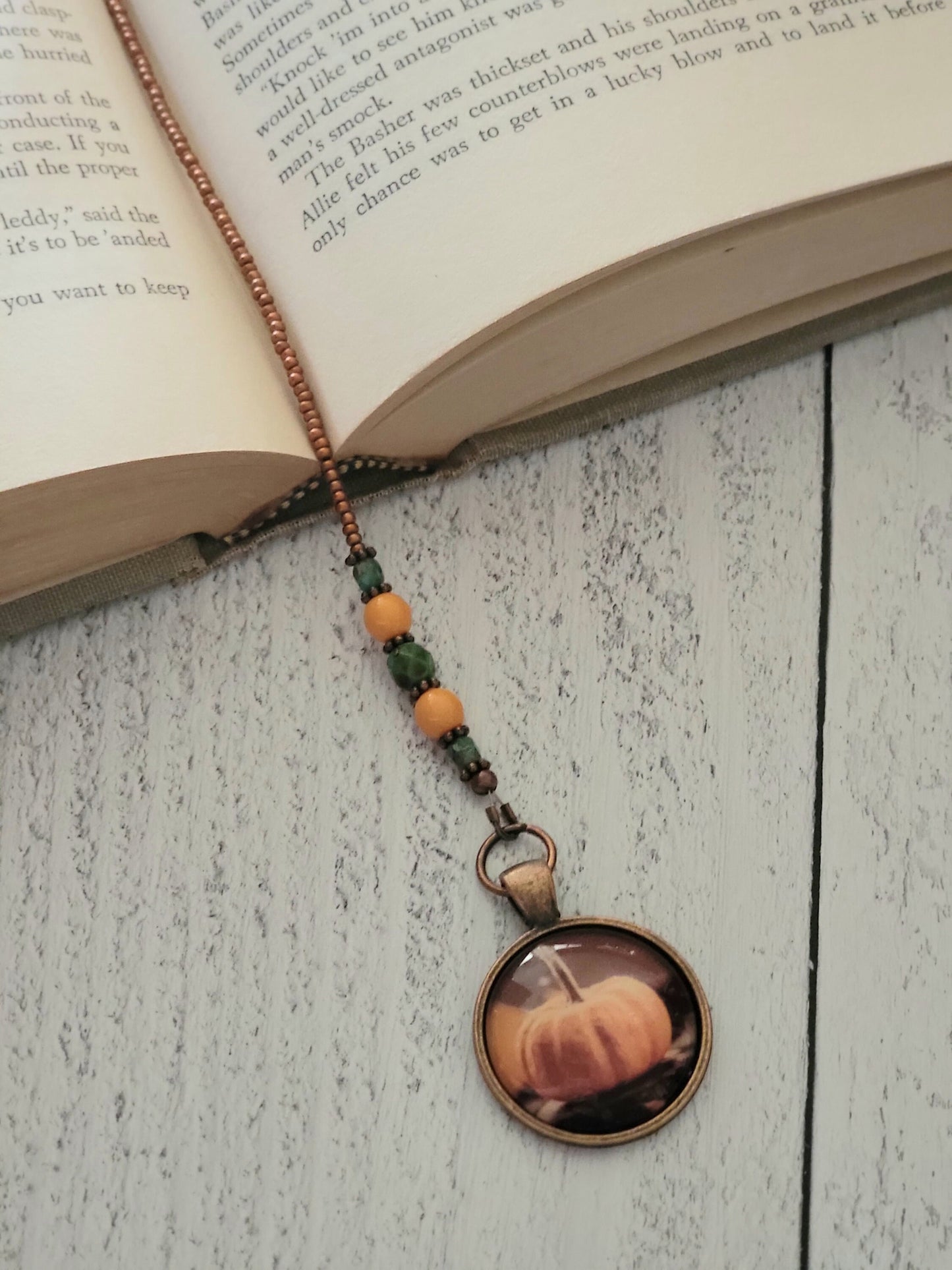 Pumpkin Bookmark, Fall Reading Bookmarker, Unique Reader Gift