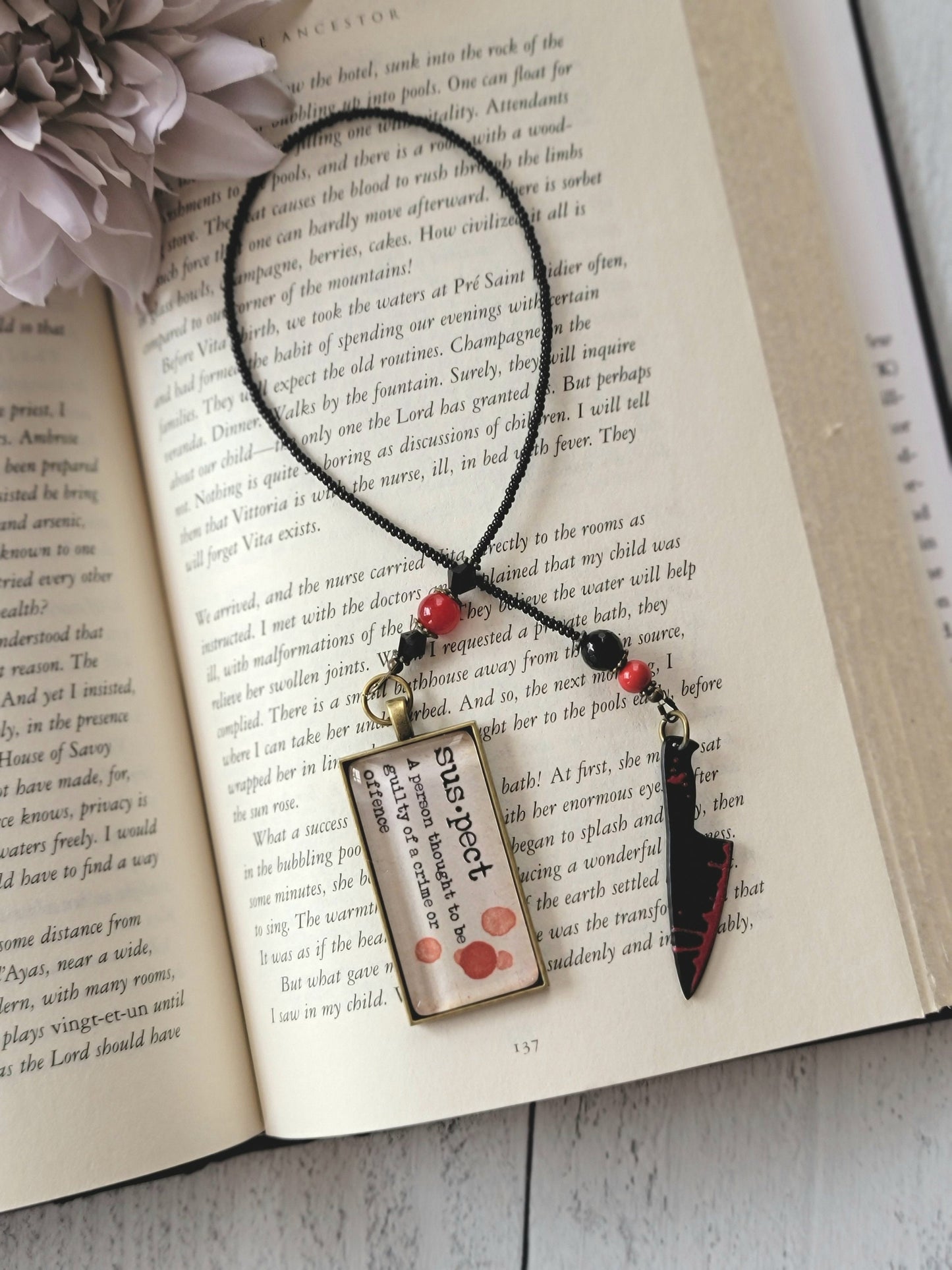 True Crime Bookmark Gift for Book Lovers, Murder Mystery Thriller Reader Gift