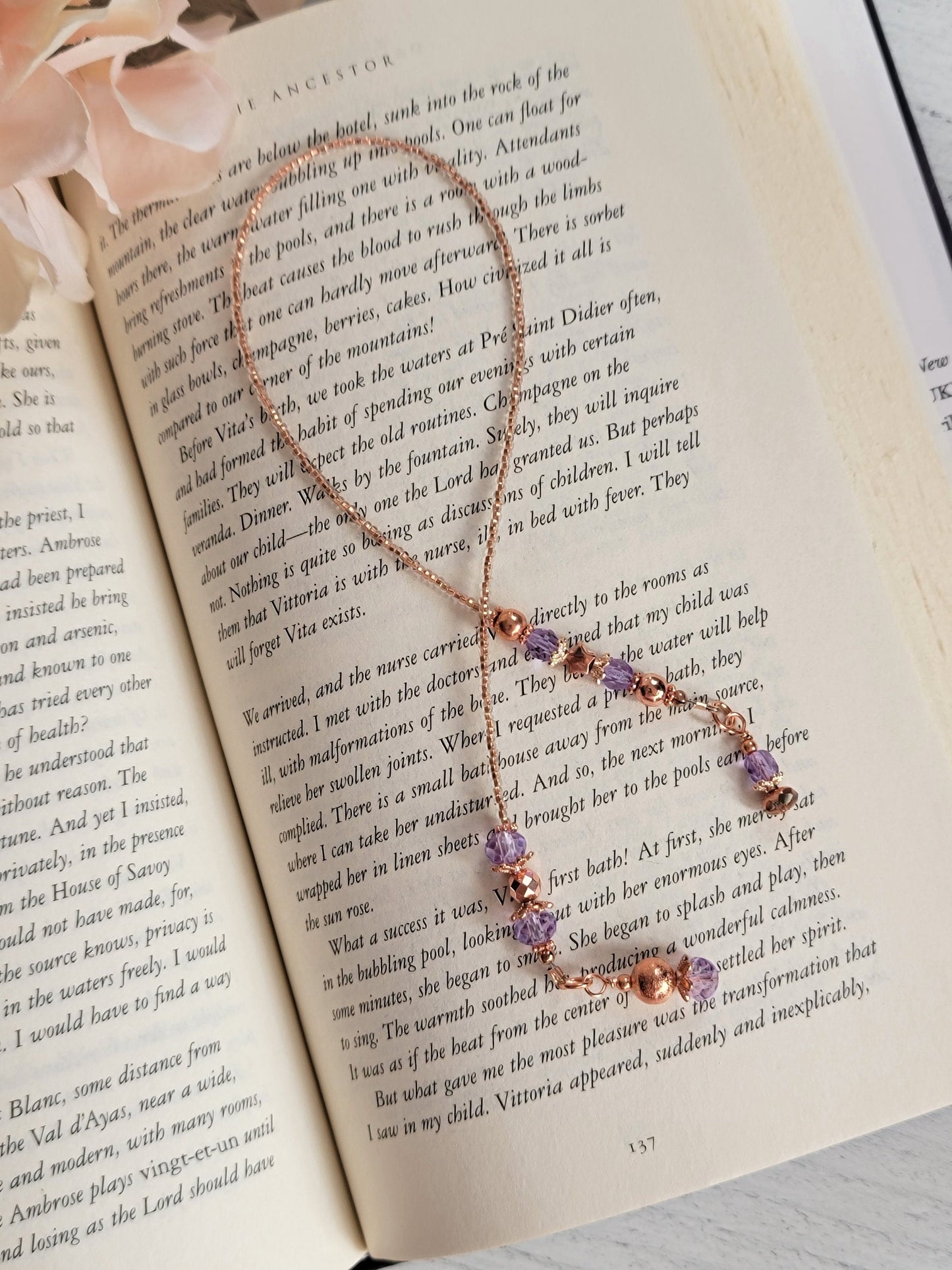 Rose Gold Plated Star Bookmark, Tiny Star Gift, Gift for Her