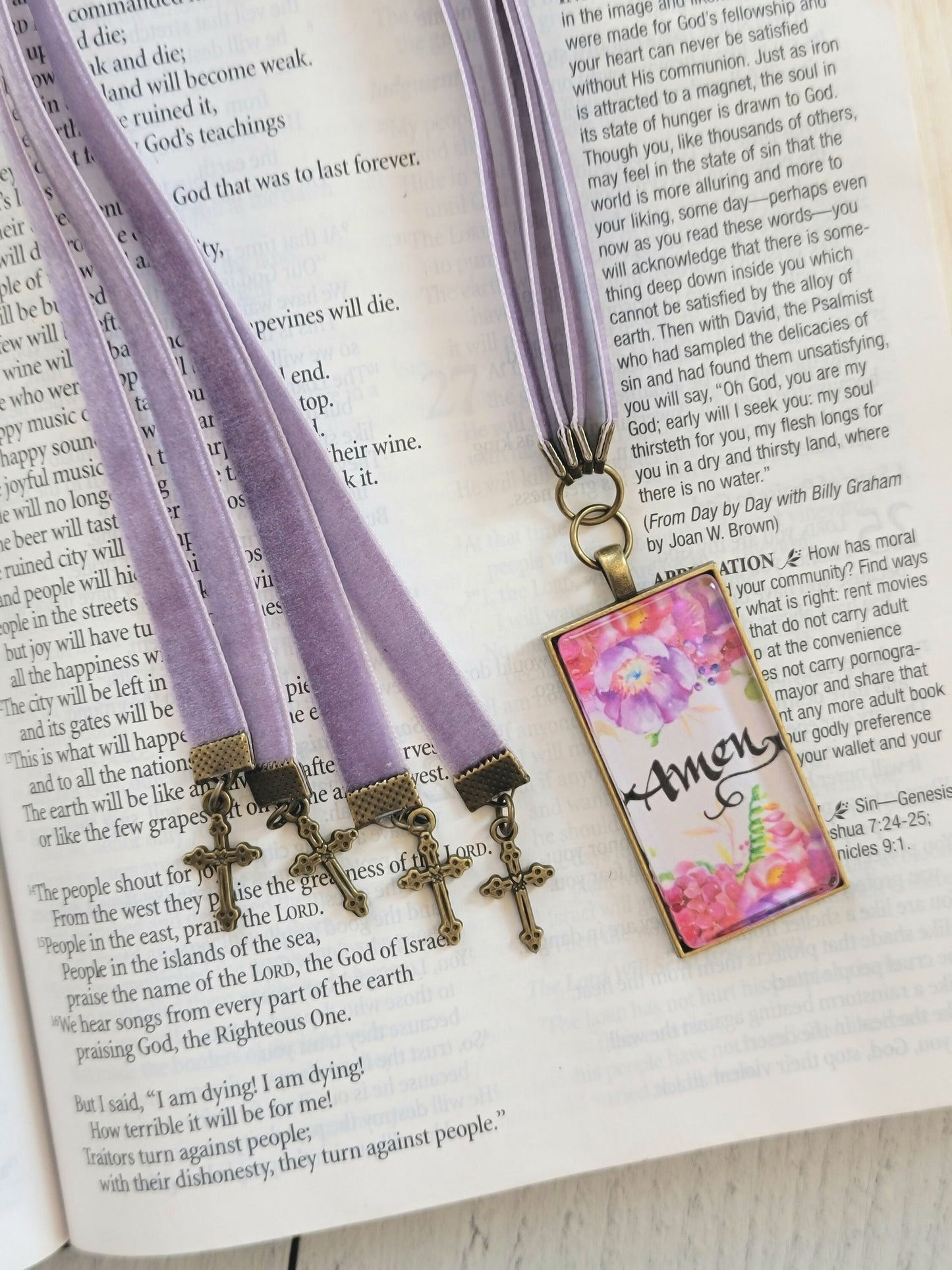 Multi-strand Velvet Ribbon Bookmark for Bibles