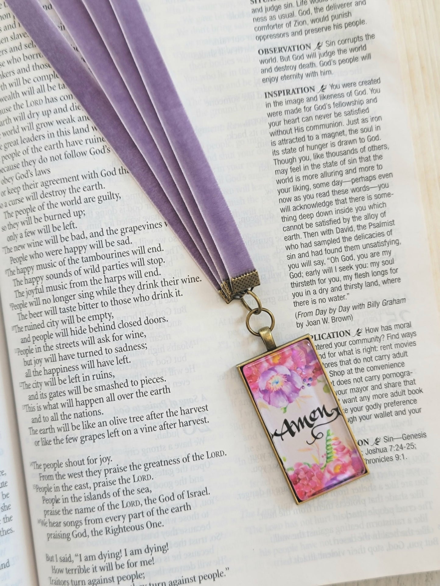 Multi-strand Velvet Ribbon Bookmark for Bibles