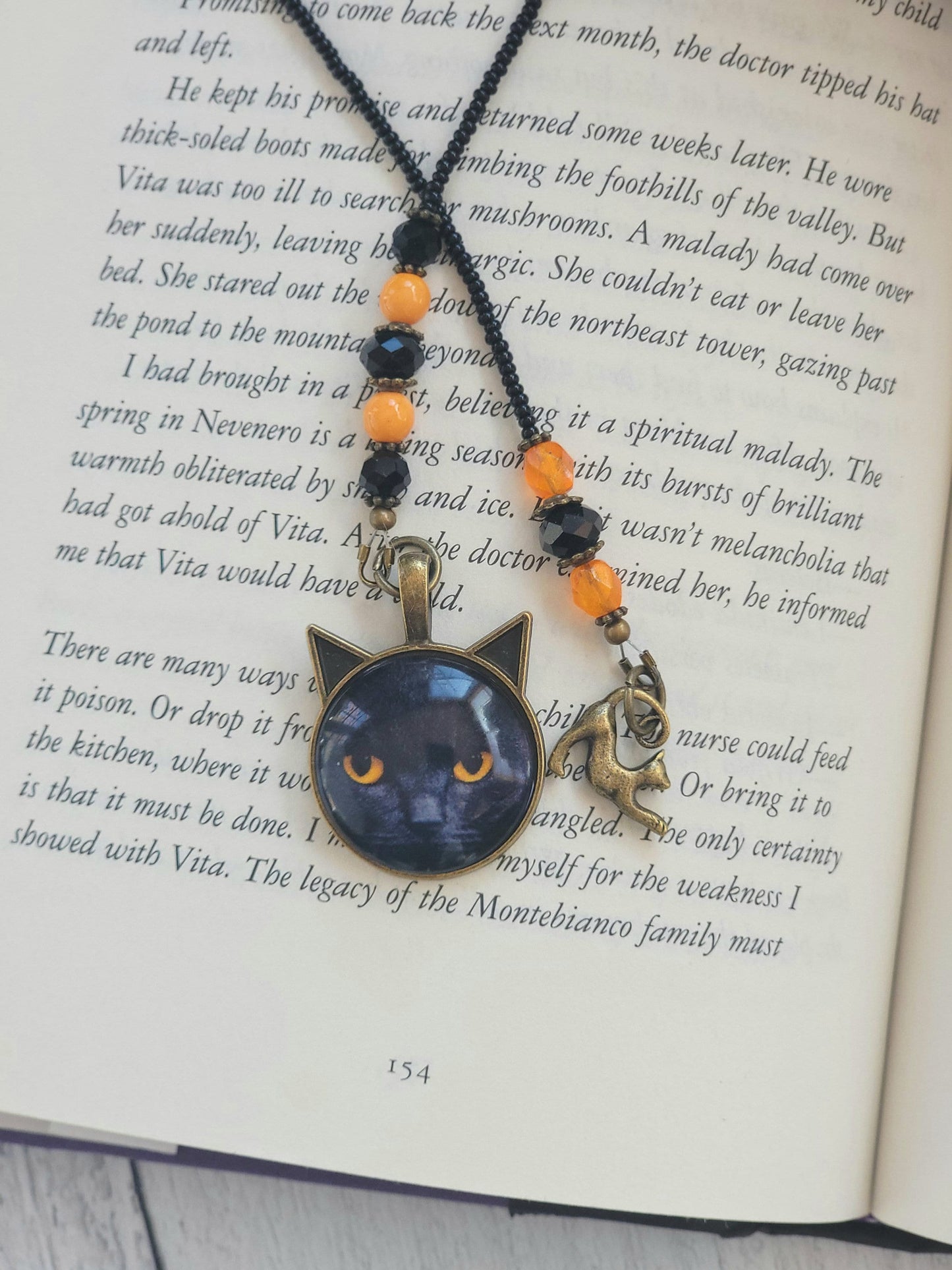 Gray Cat Bookmark, Cat Eyes Bookmarker, Reader Gift, Cat Lover Gift