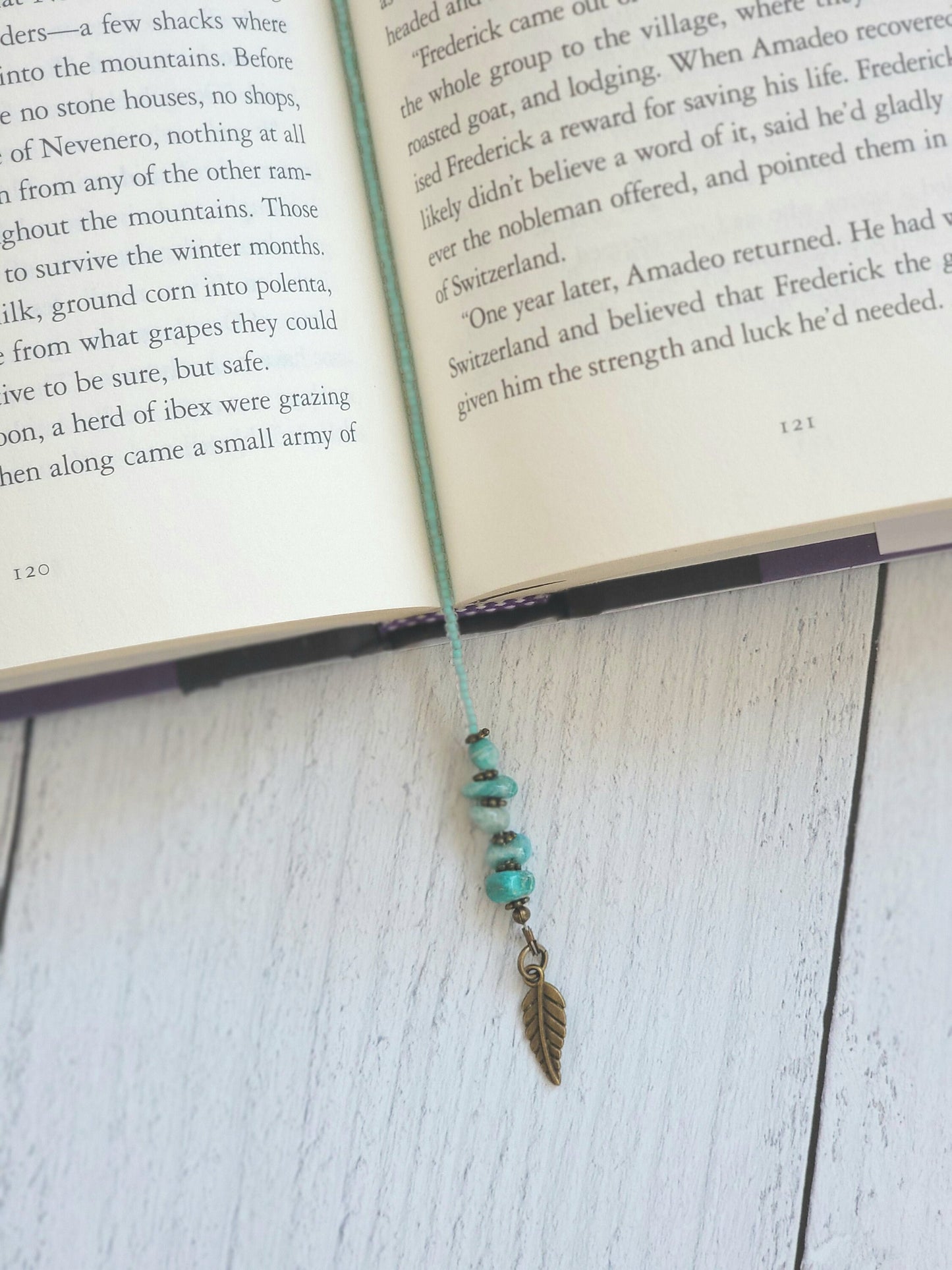 Amazonite Chip Bookmark, Perfect Gift for Father's Day