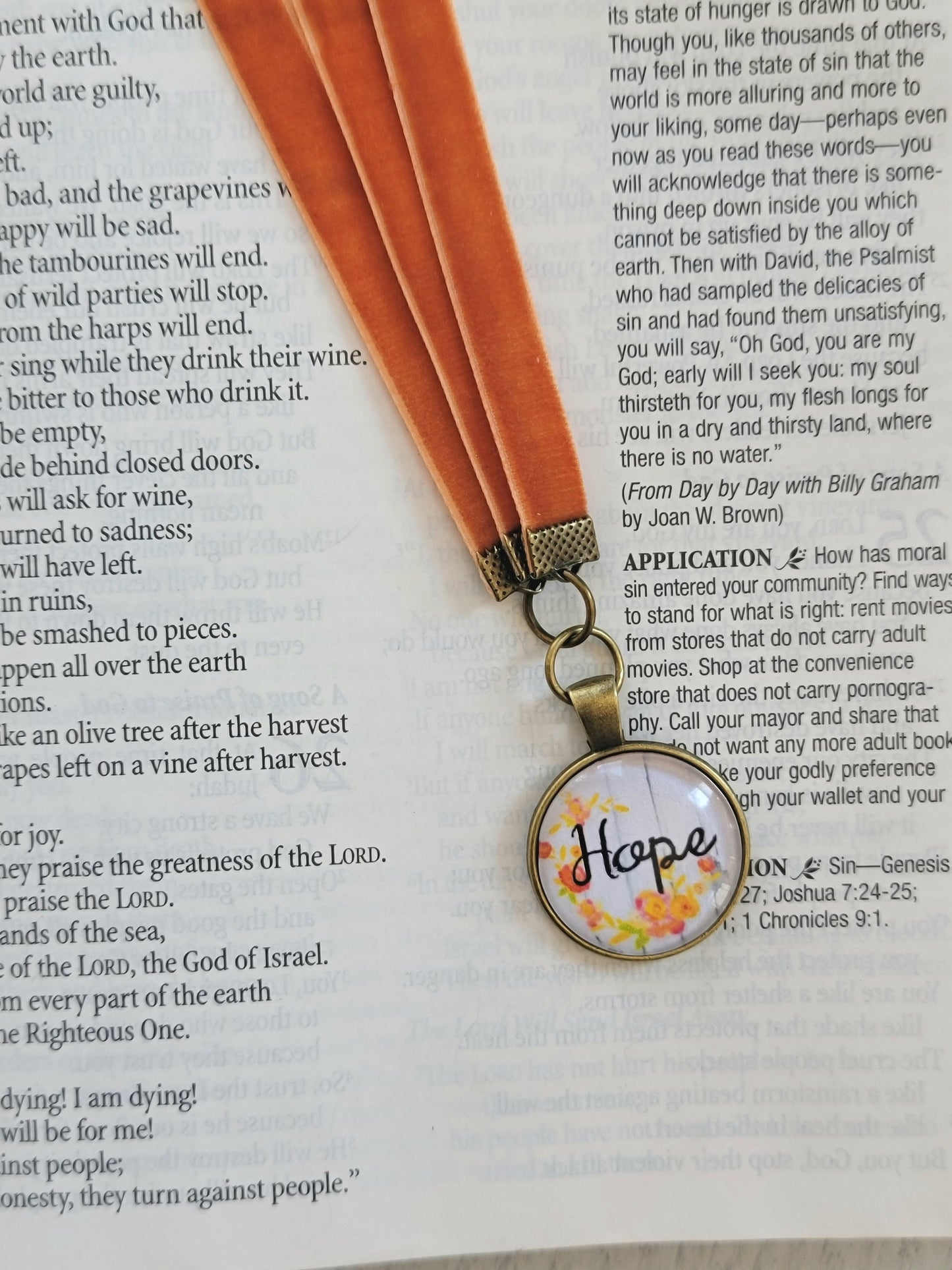 Hope Multi-strand Velvet Bookmark