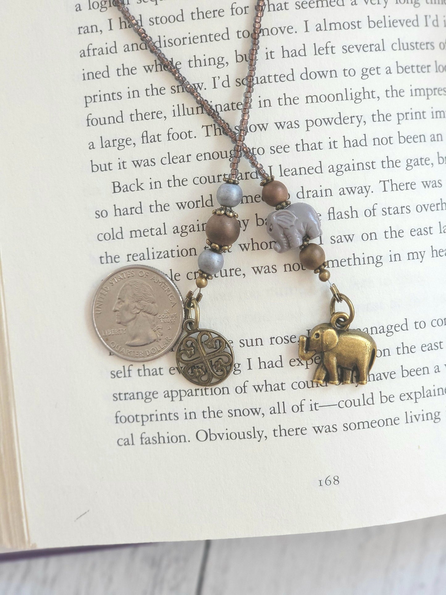Handmade Artisan Elephant Beaded Bookmark is the Perfect Gift for Readers