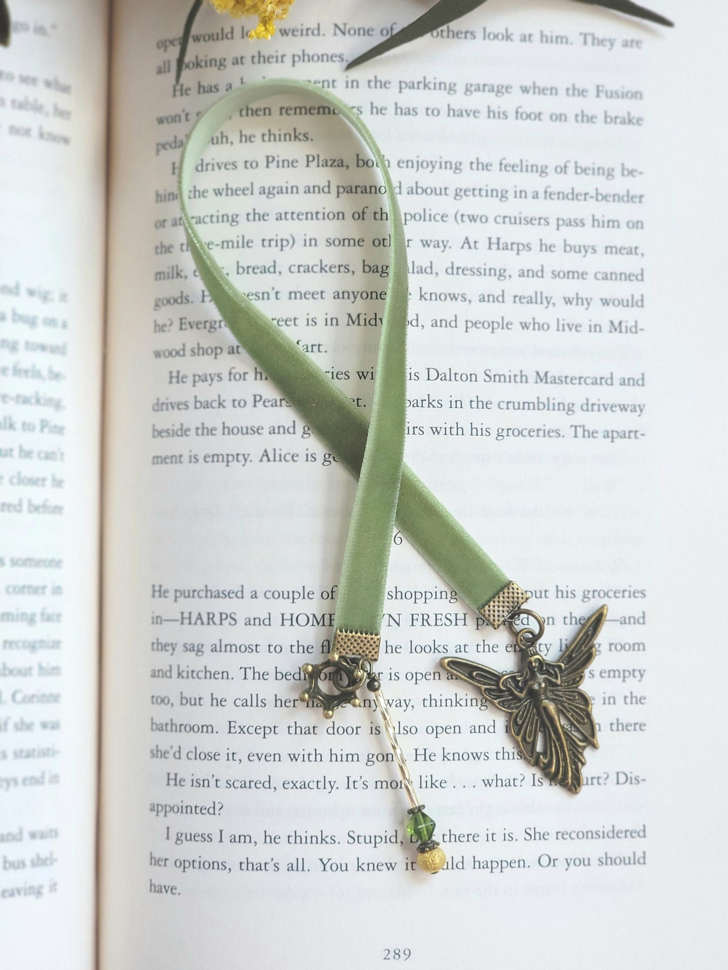 Enchanting Fairy Queen Velvet Ribbon Bookmark with Crown and Magic Scepter