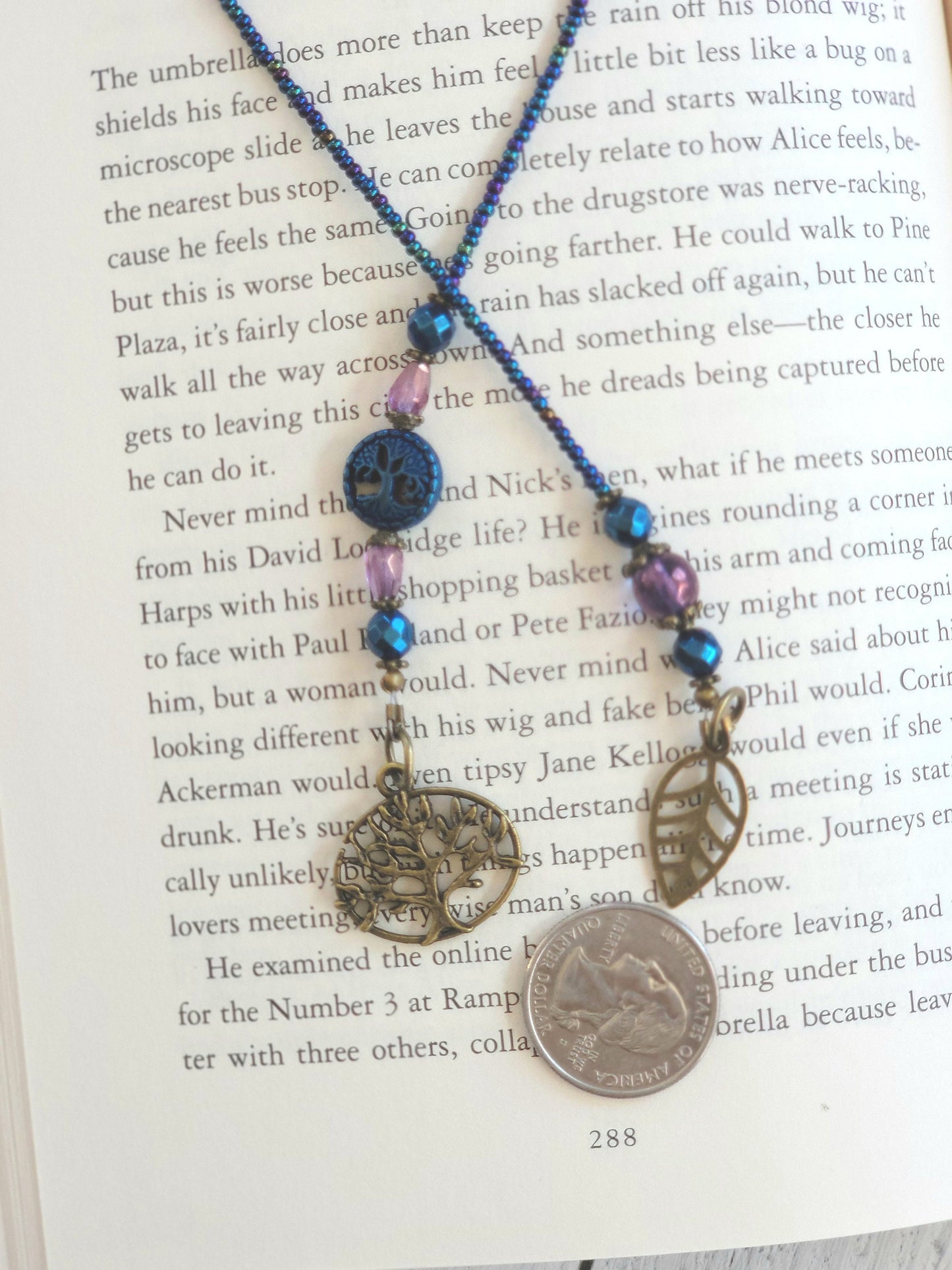 Whimsical Tree Beaded Bookmark - Keep Your Reading Spot on Point!